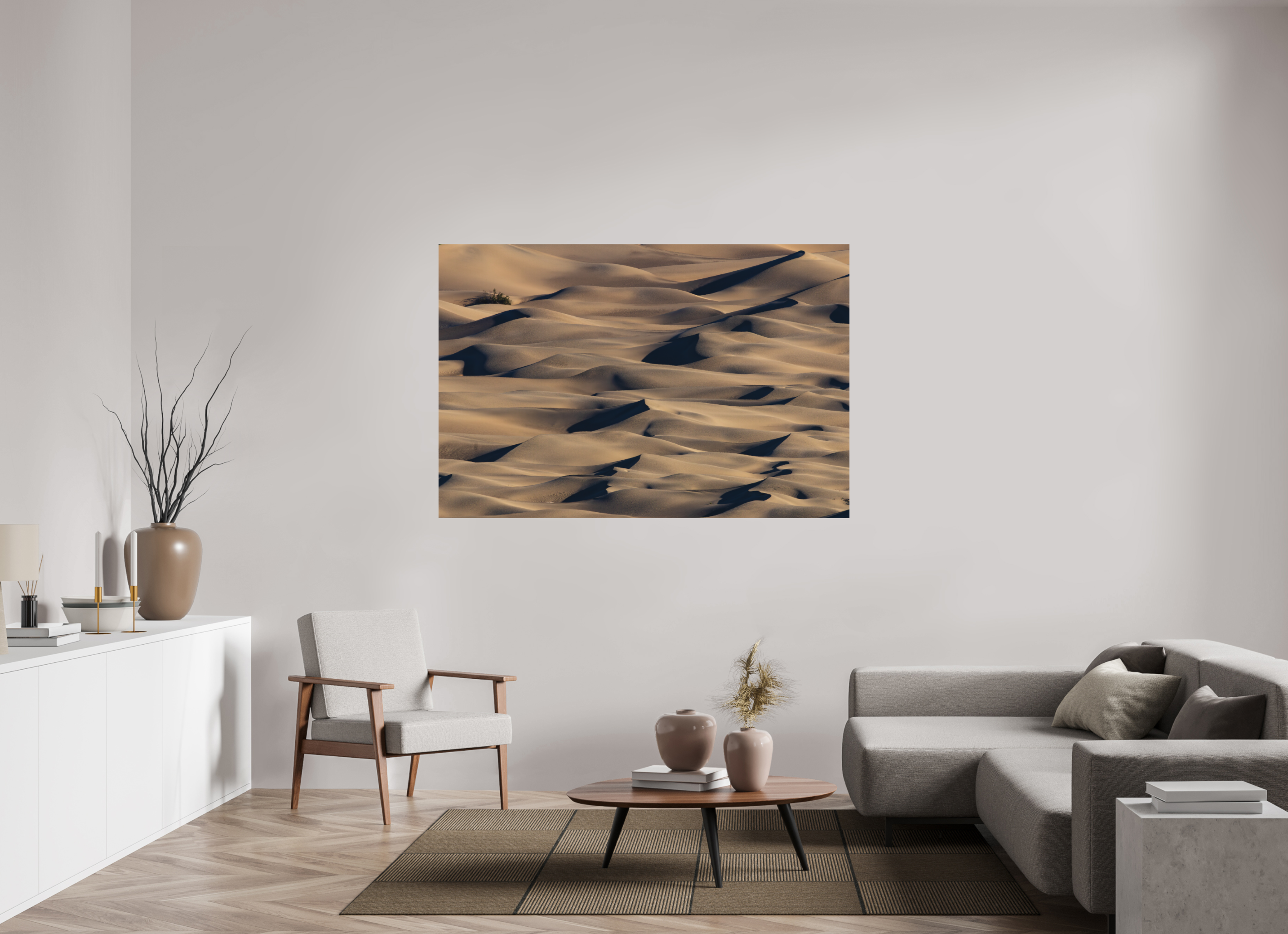 66 x 44″, Metal DUNE CURVES