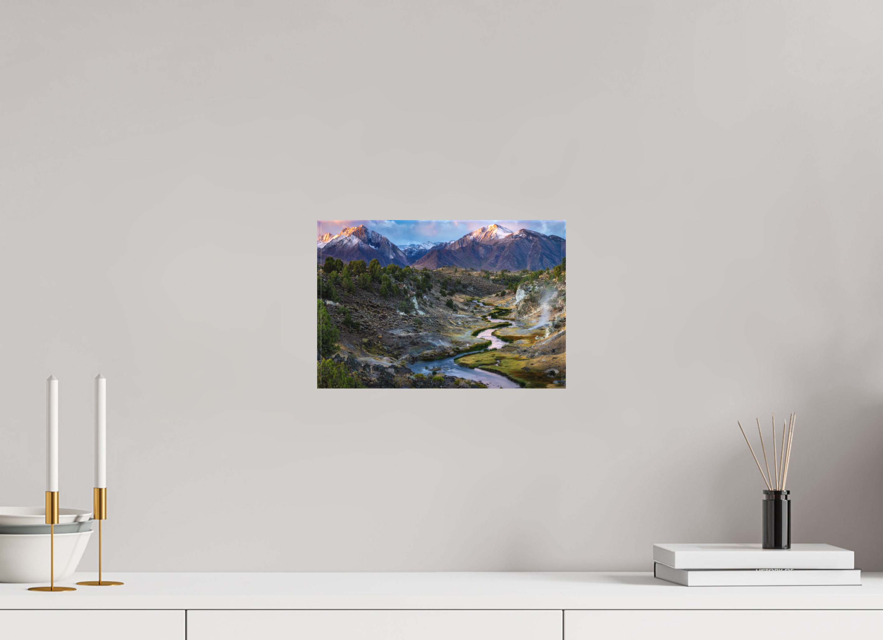 12 x 8″, Canvas Hot Creek Sierra Glow – Eastern Sierra Nevada Fine Art Photography Print