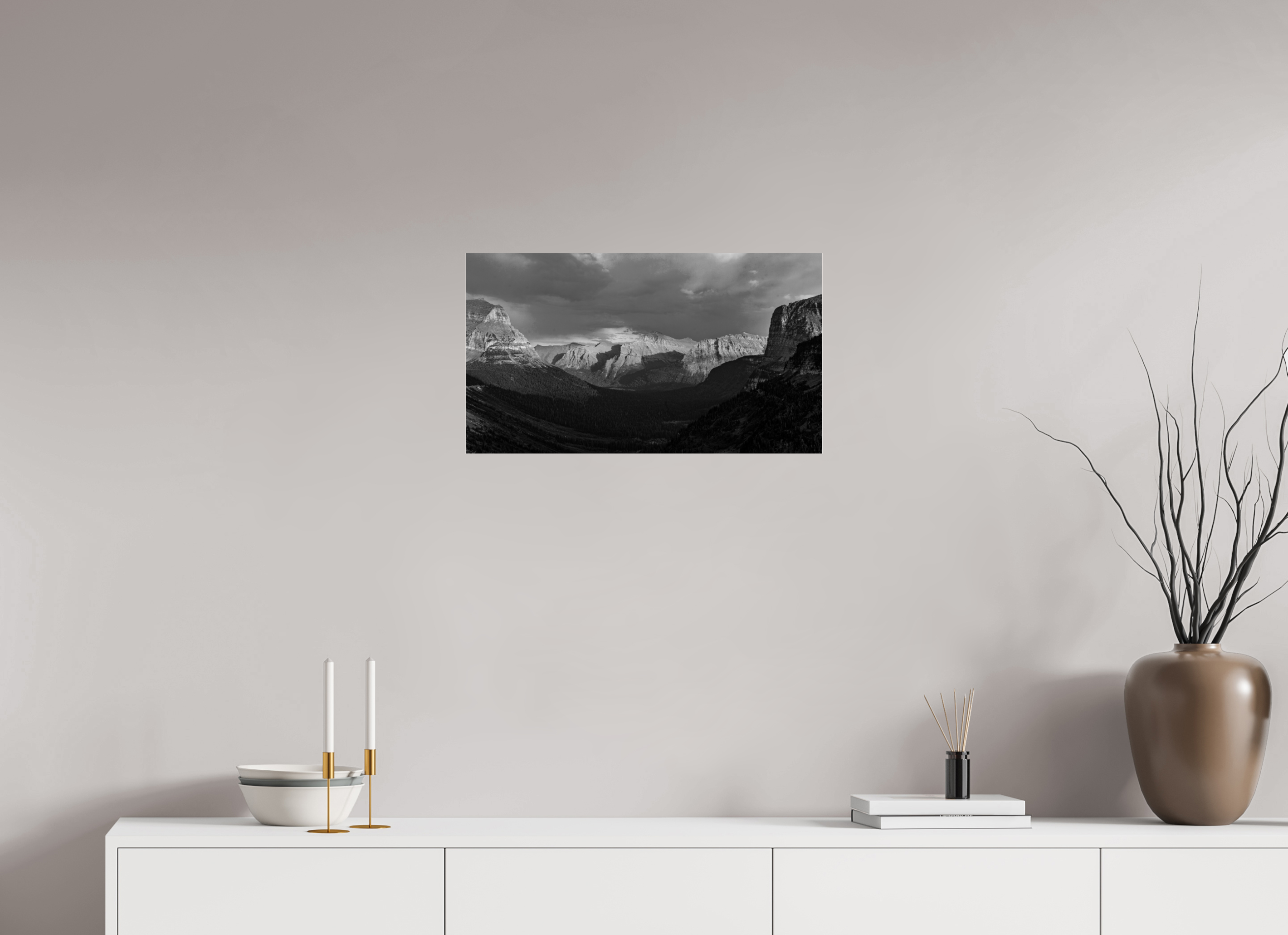24 x 13.5″, acrylic Autumn in Glacier