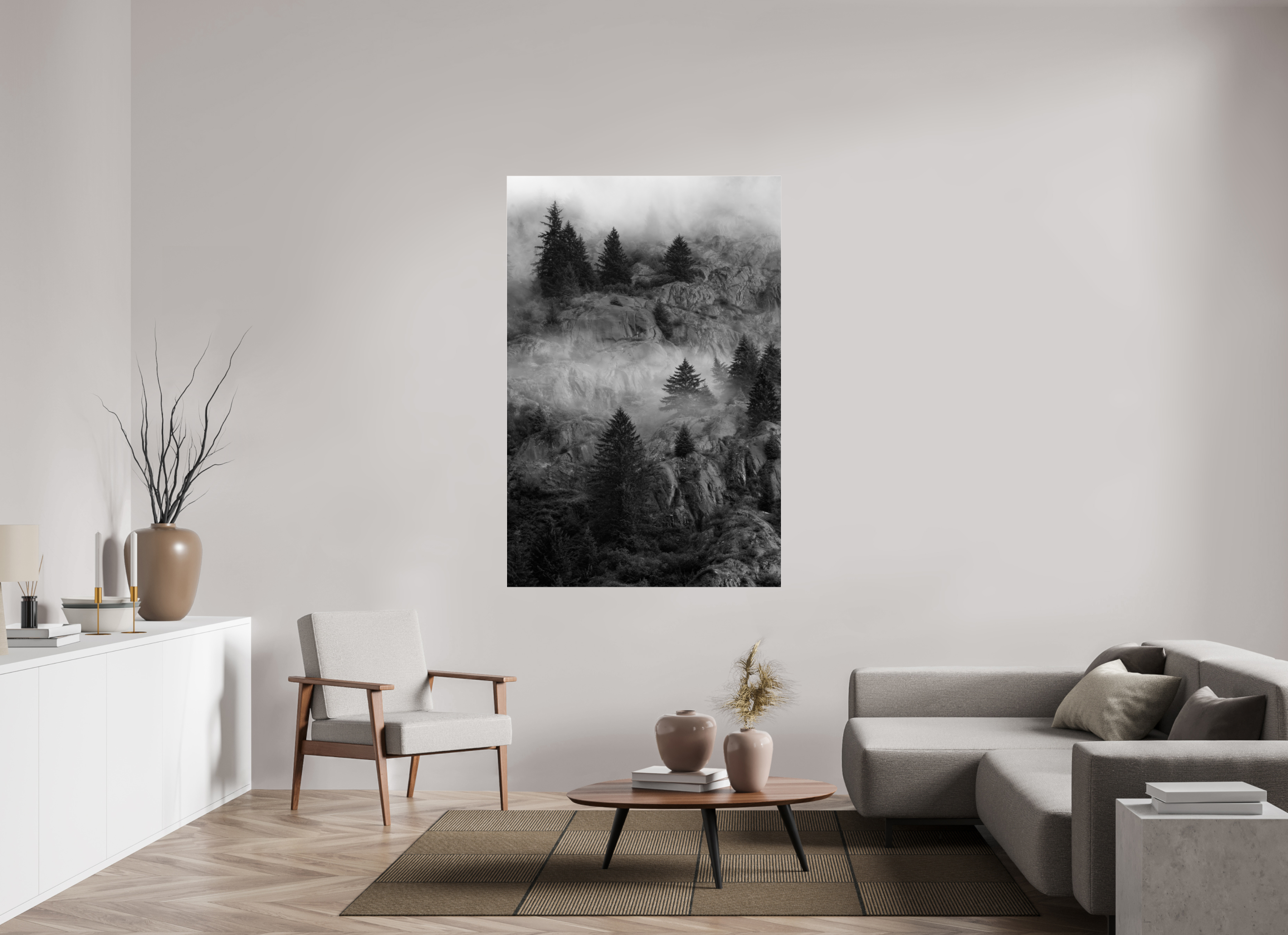 44 x 66″, acrylic Cloud forest