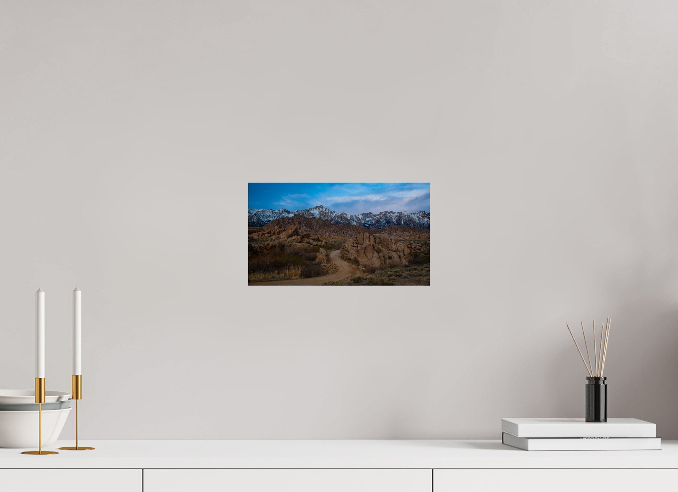 12 x 6.8″, Fine Art prints Desert Road to the Sierra