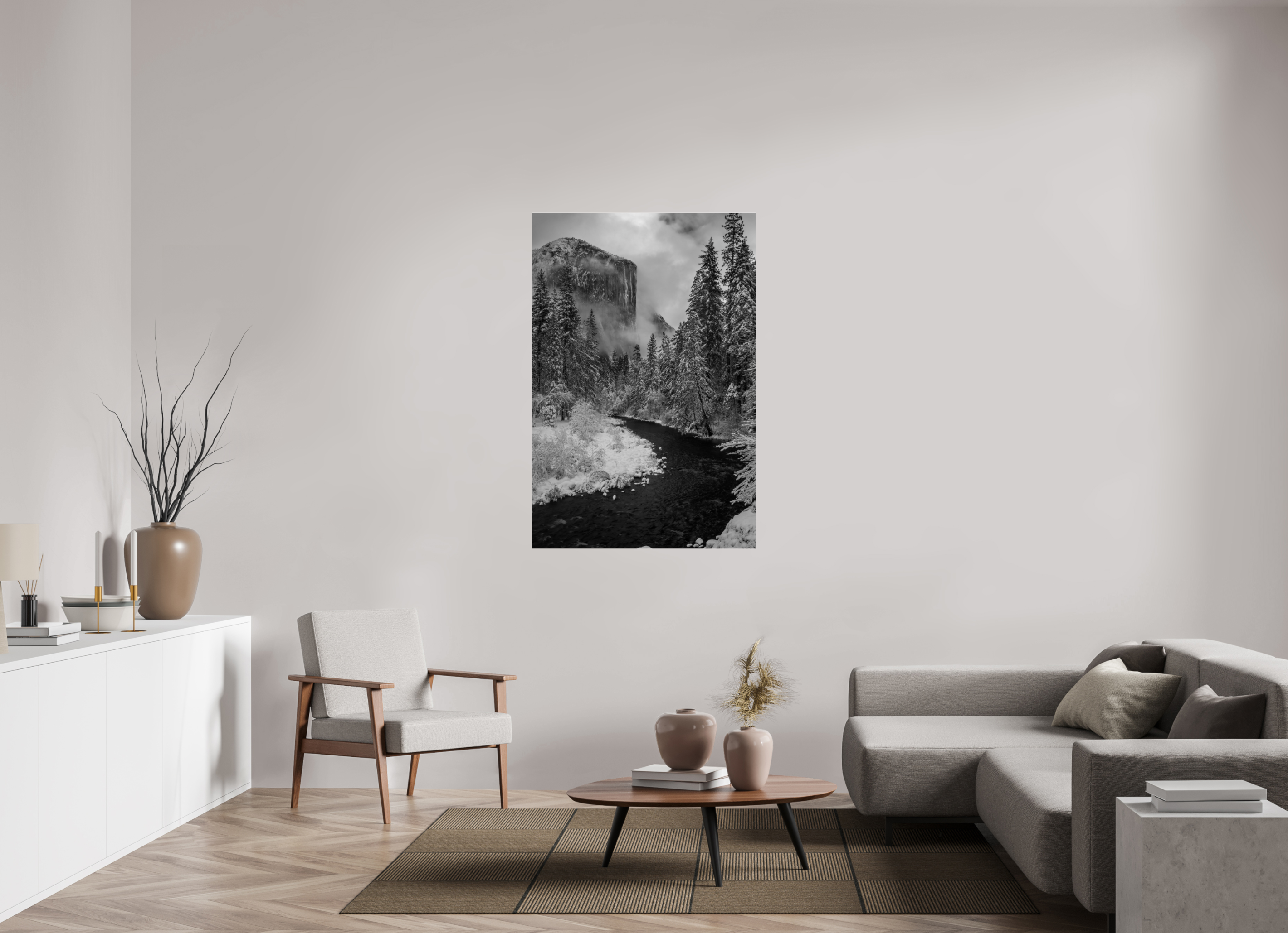 36 x 54″, acrylic El Capitan and the Merced, After the Storm