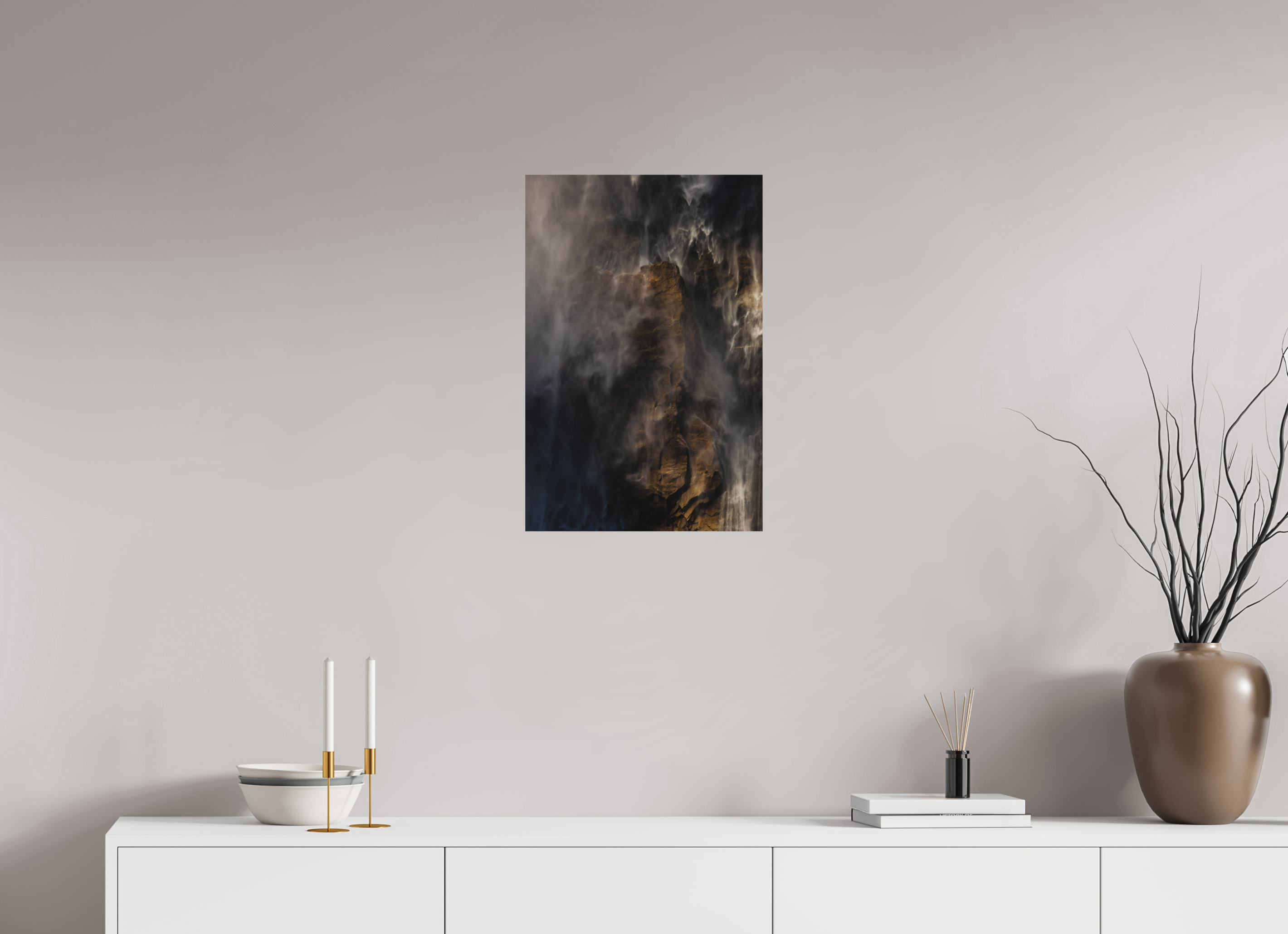 16 x 24″, Metal Rock and Veil
