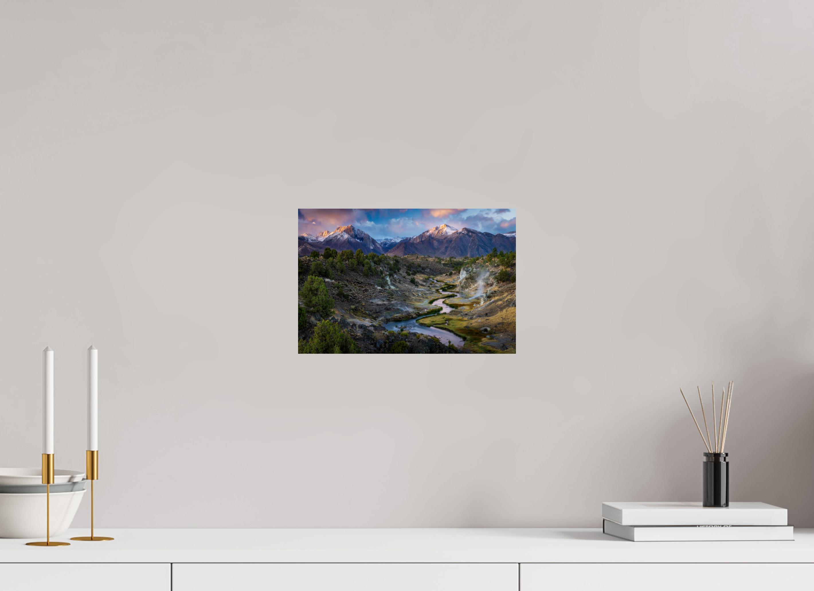 12 x 8″, Fine Art prints Hot Creek Sierra Glow – Eastern Sierra Nevada Fine Art Photography Print