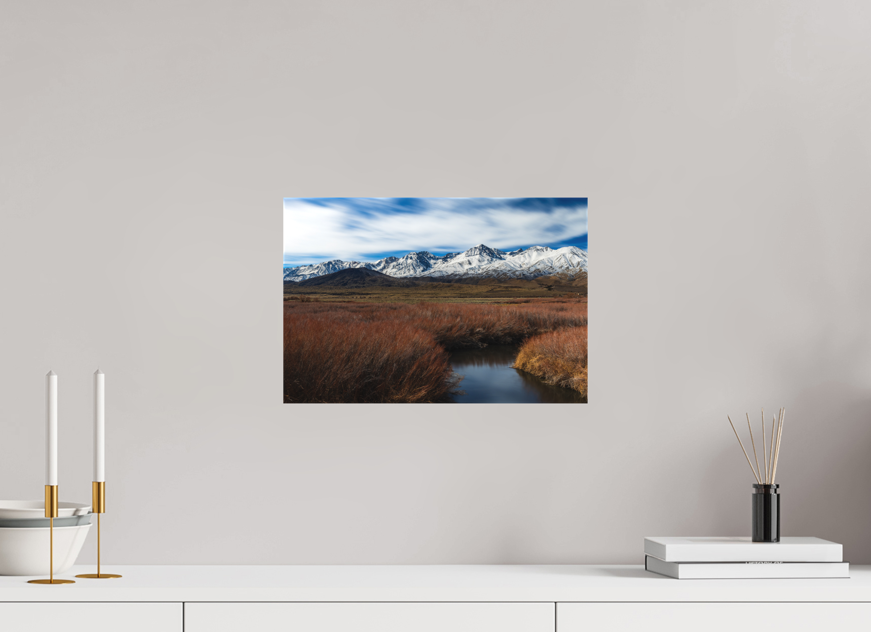 15 x 10″, Canvas Eastern Sierra Autumn, Owens River