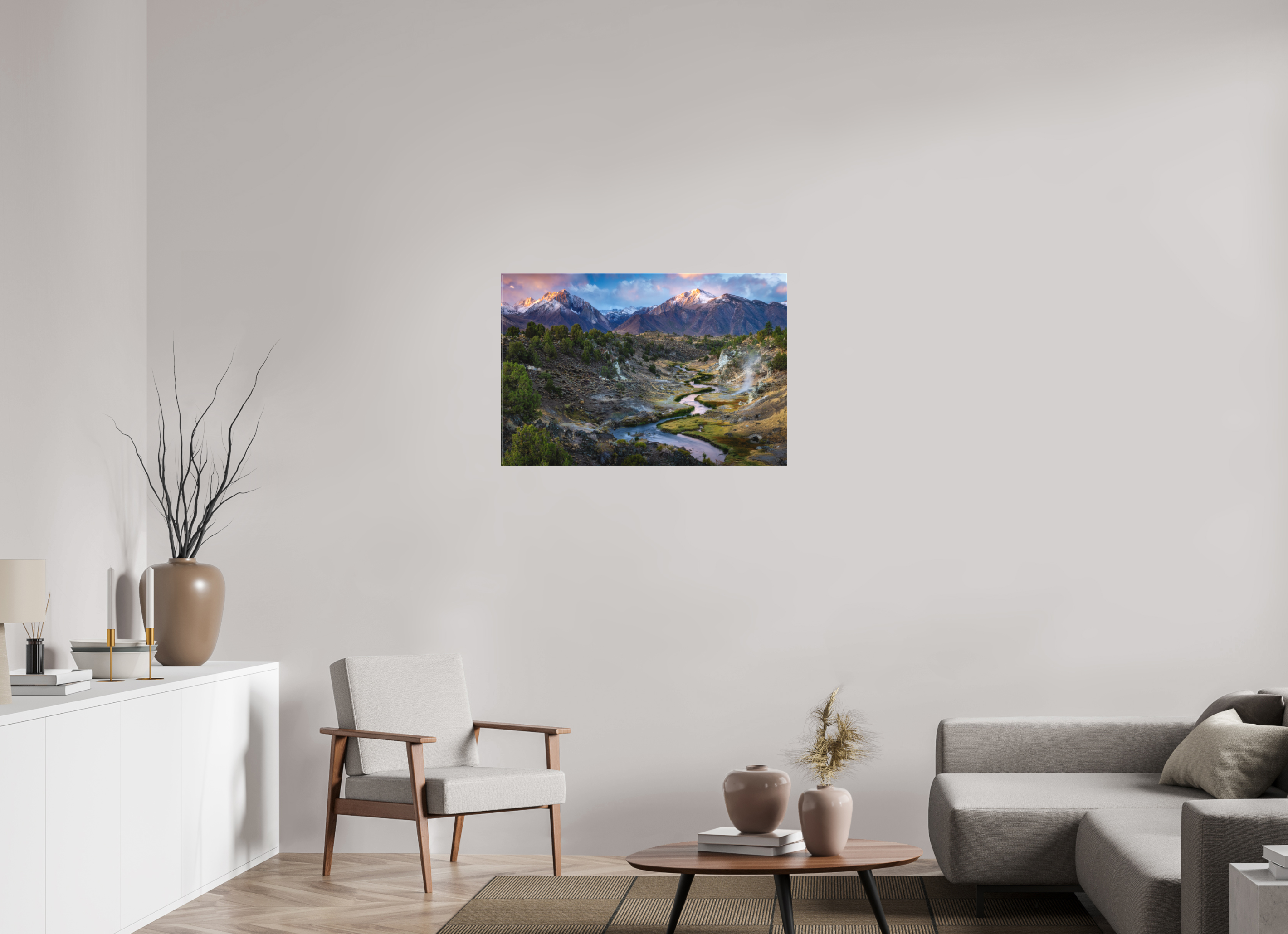 36 x 24″, Canvas Hot Creek Sierra Glow – Eastern Sierra Nevada Fine Art Photography Print