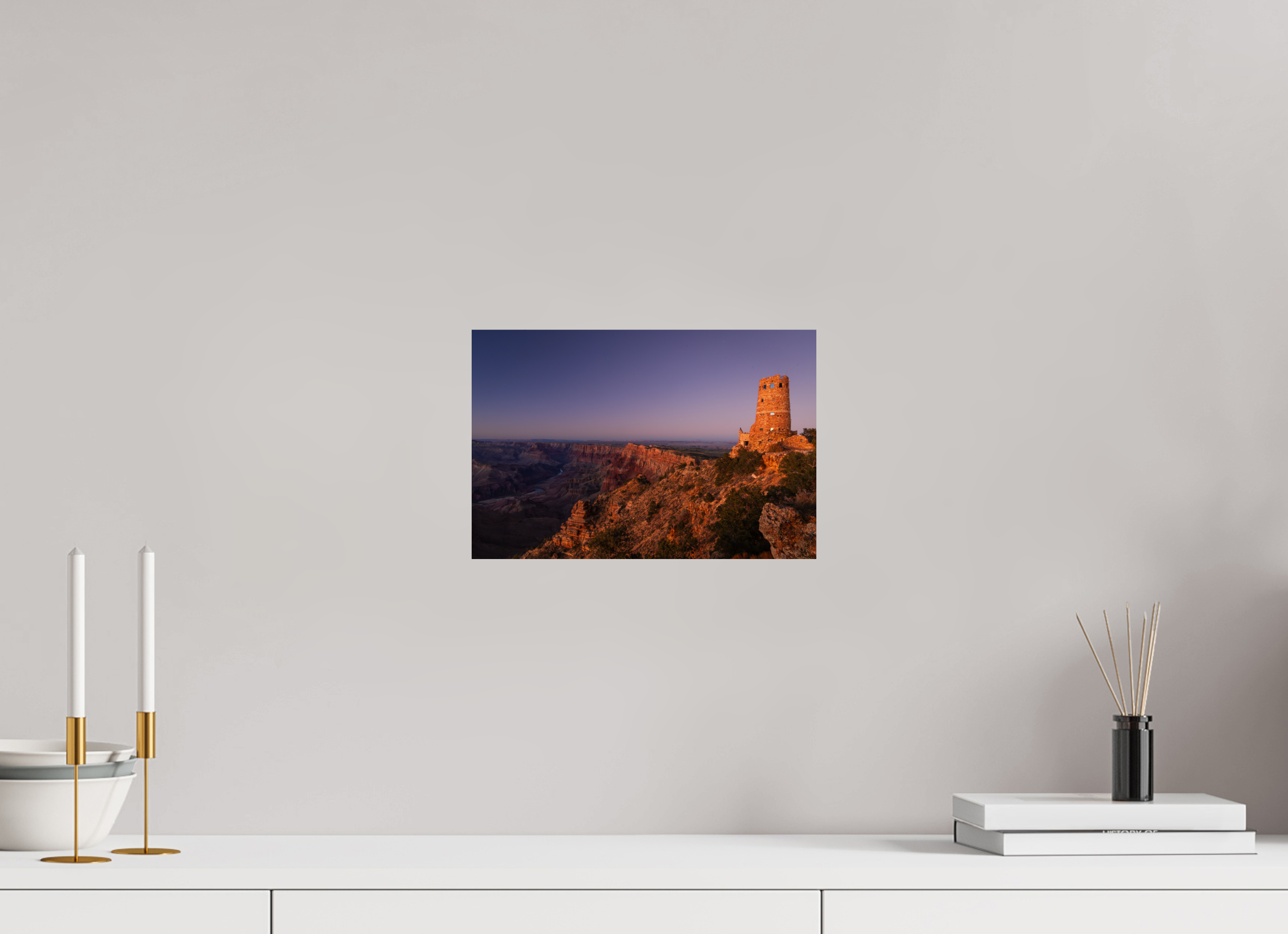12 x 8″, Fine Art prints Desert View Watchtower at Twilight – Grand Canyon Fine Art Print