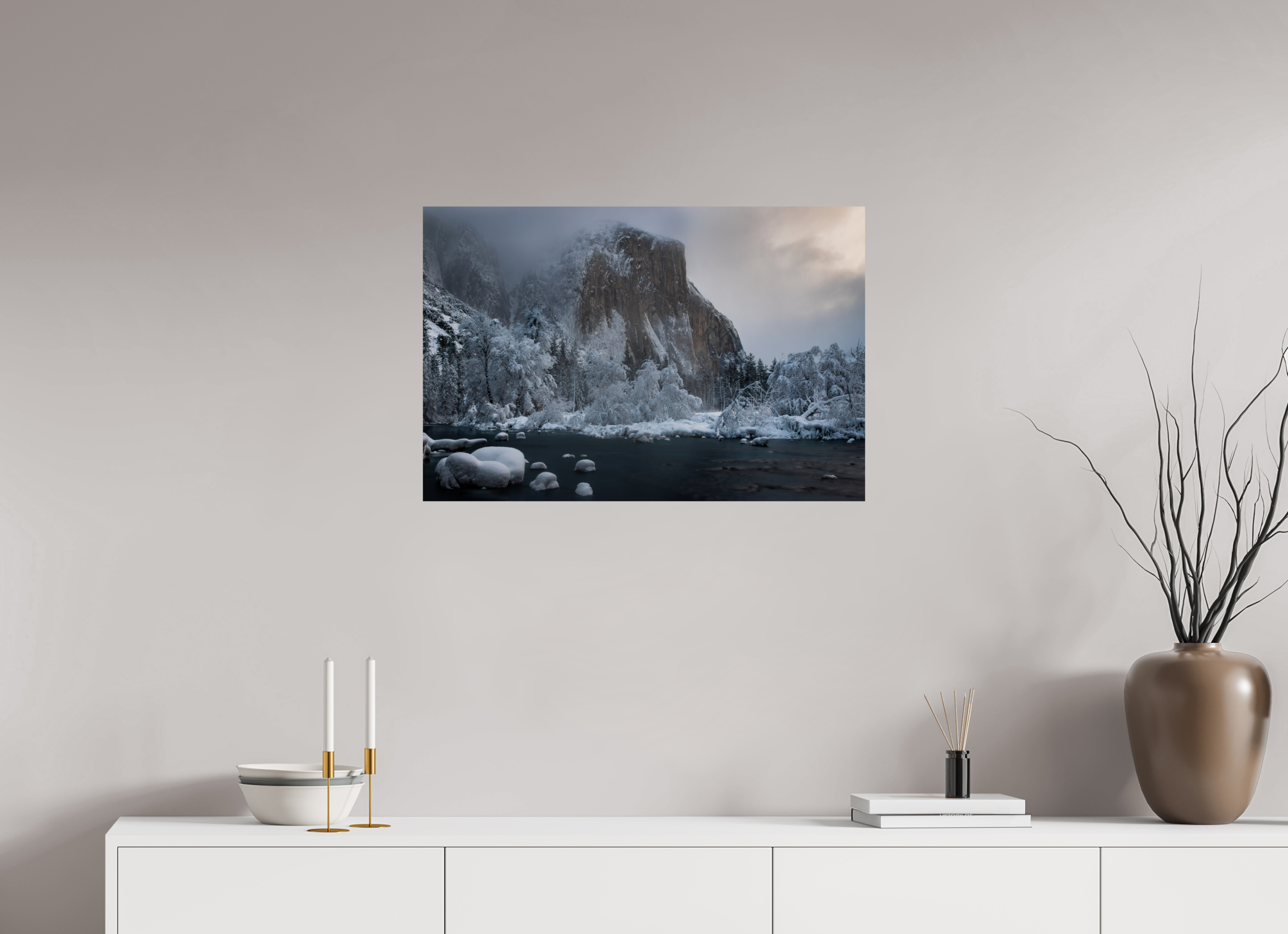 30 x 20″, Fine Art prints El Capitan in Ice and Shadow