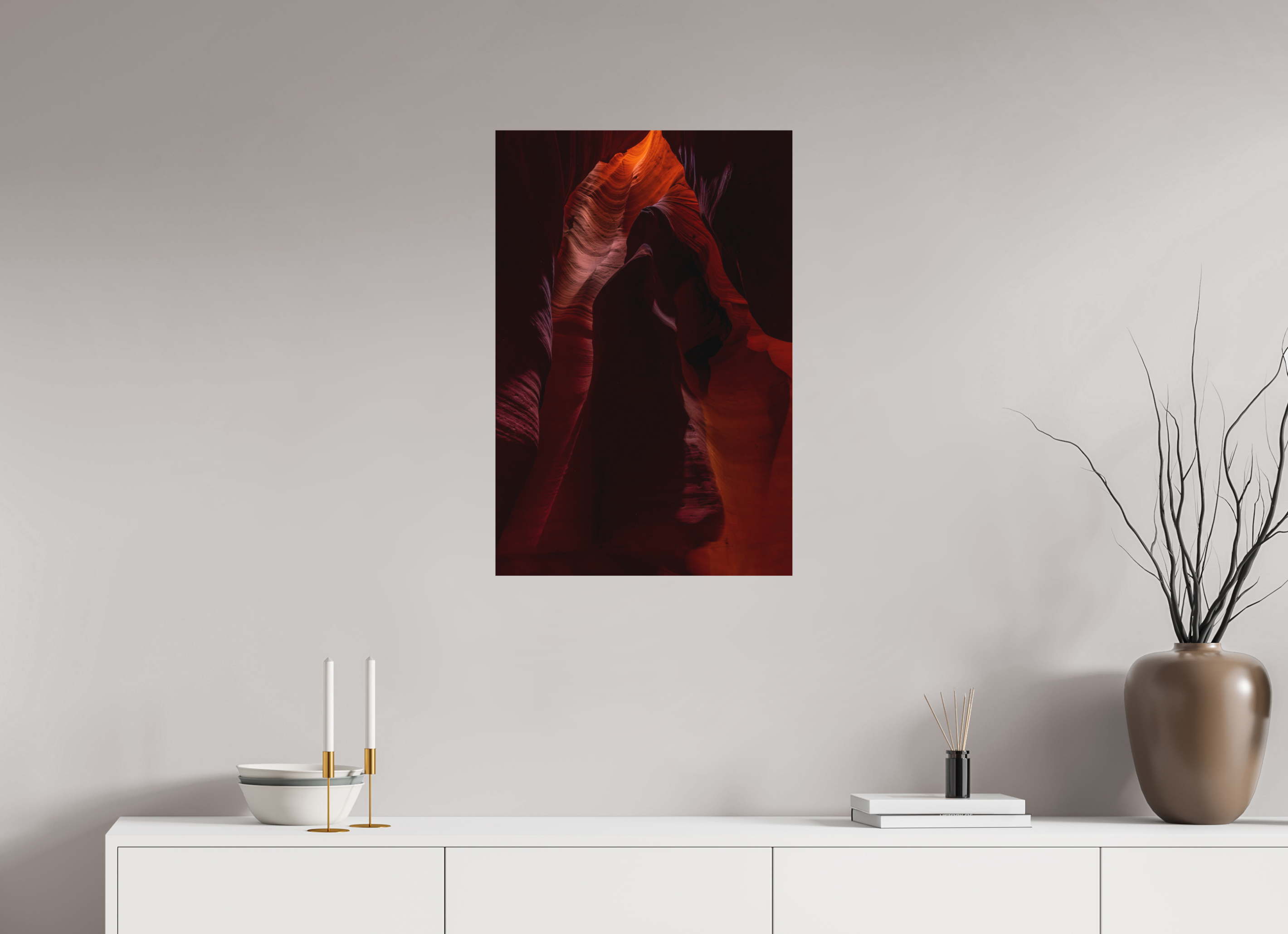 20 x 30″, Metal Slot Canyon Glow – Antelope Canyon Fine Art Photography Print