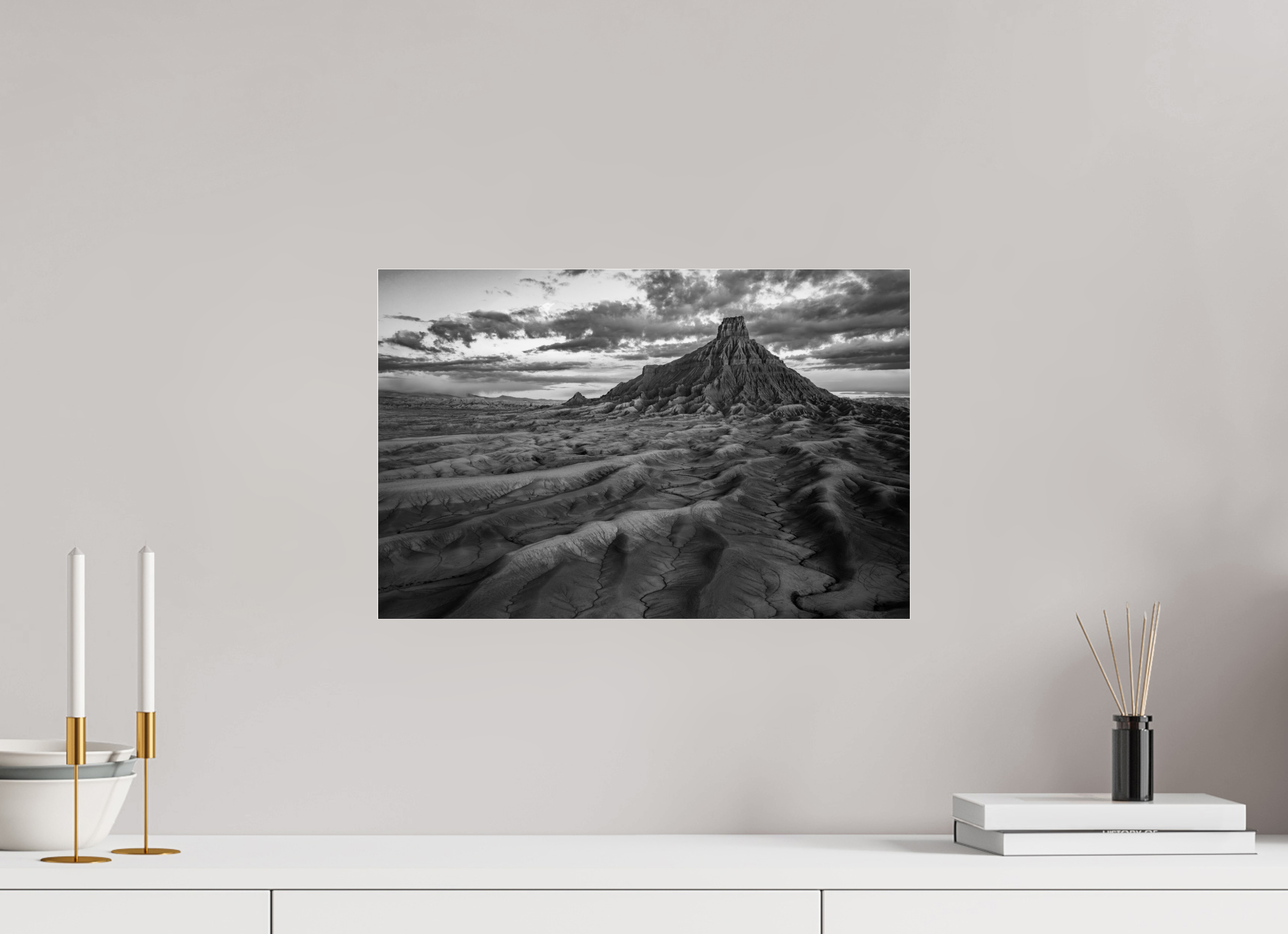 18.3 x 12″, acrylic FACTORY BUTTE AT DAWN