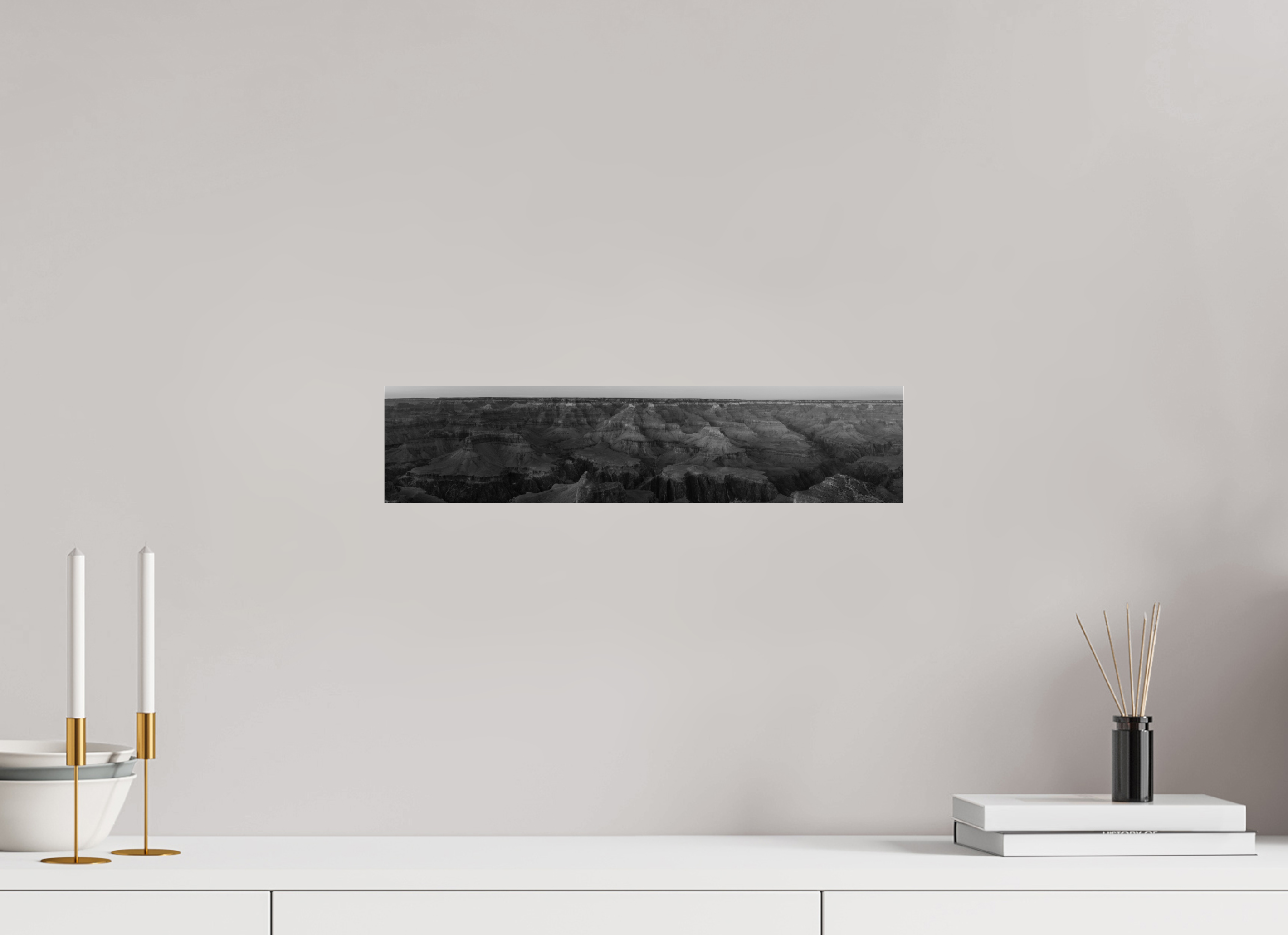17.8 x 4″, acrylic Grand Canyon Panorama – Wide Format Sunset Photography Print