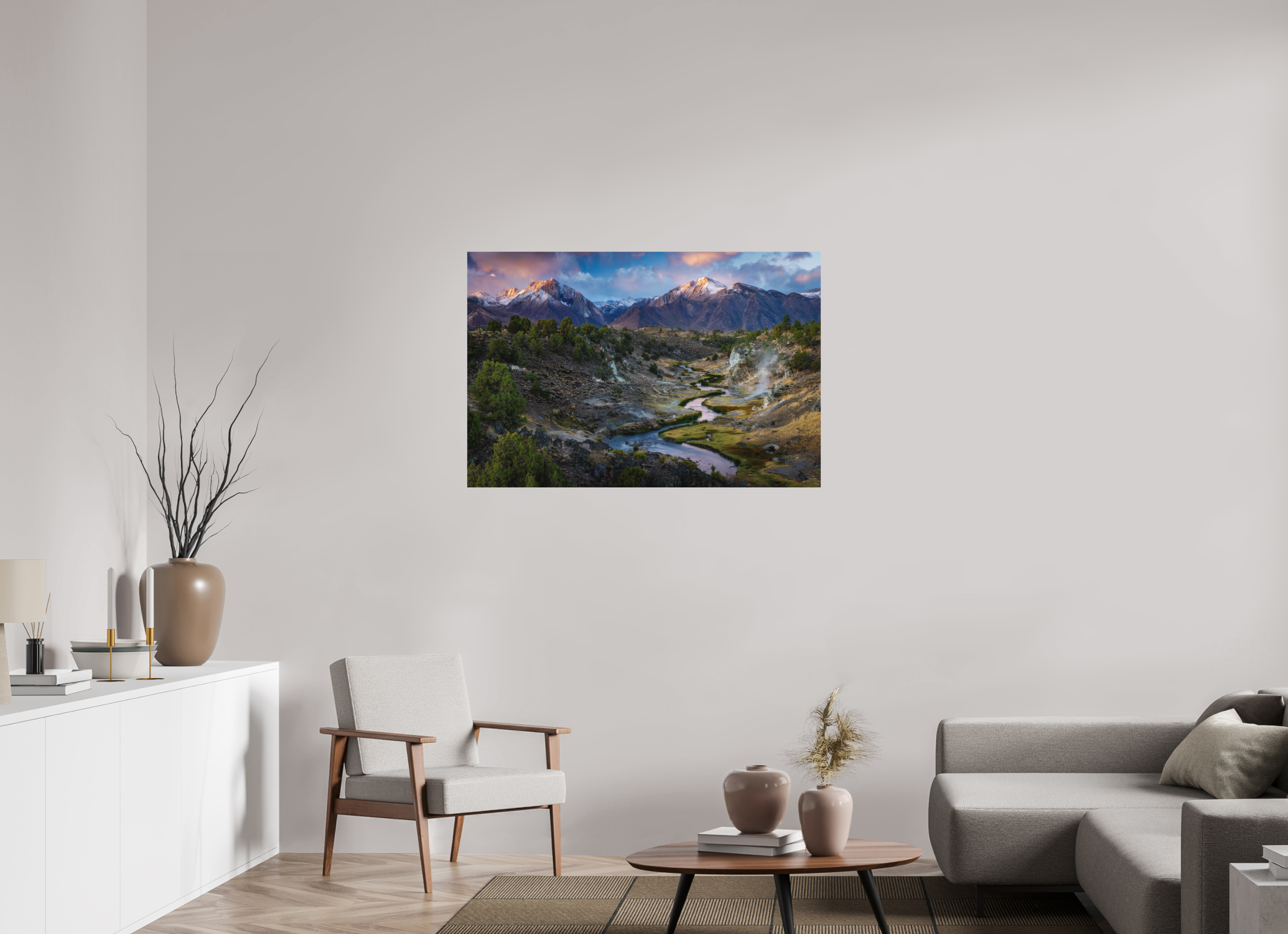 45 x 30″, Metal Hot Creek Sierra Glow – Eastern Sierra Nevada Fine Art Photography Print