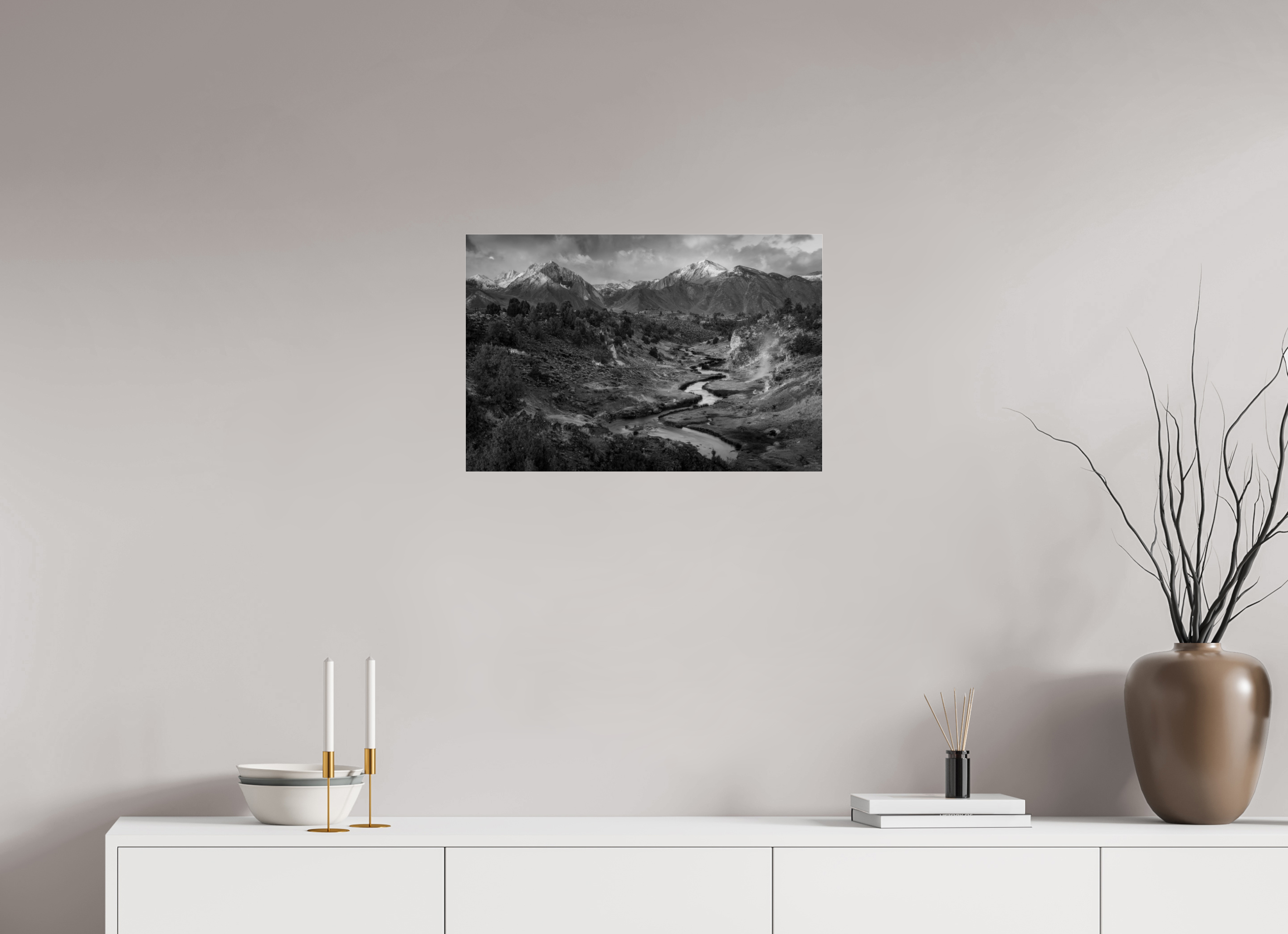 24 x 16″, acrylic Hot Creek Sierra Glow – Eastern Sierra Nevada Fine Art Photography Print
