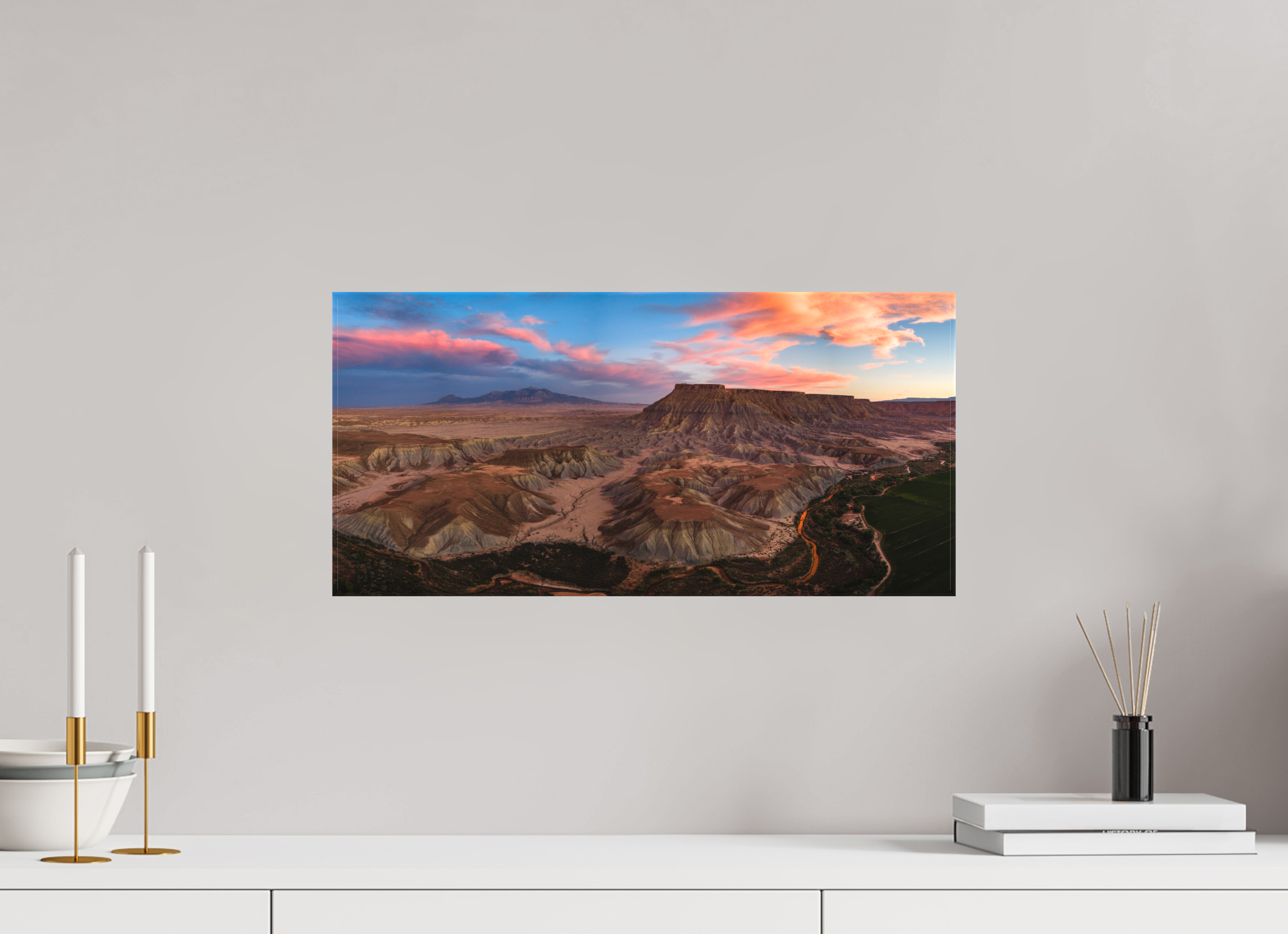20.9 x 10″, Canvas Last Light of the Badlands