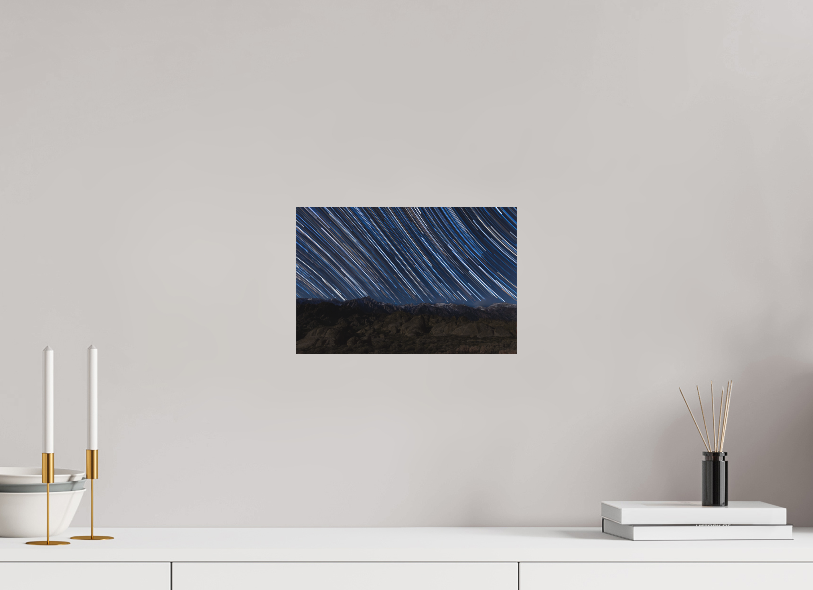 12 x 8″, Metal STAR TRAILS