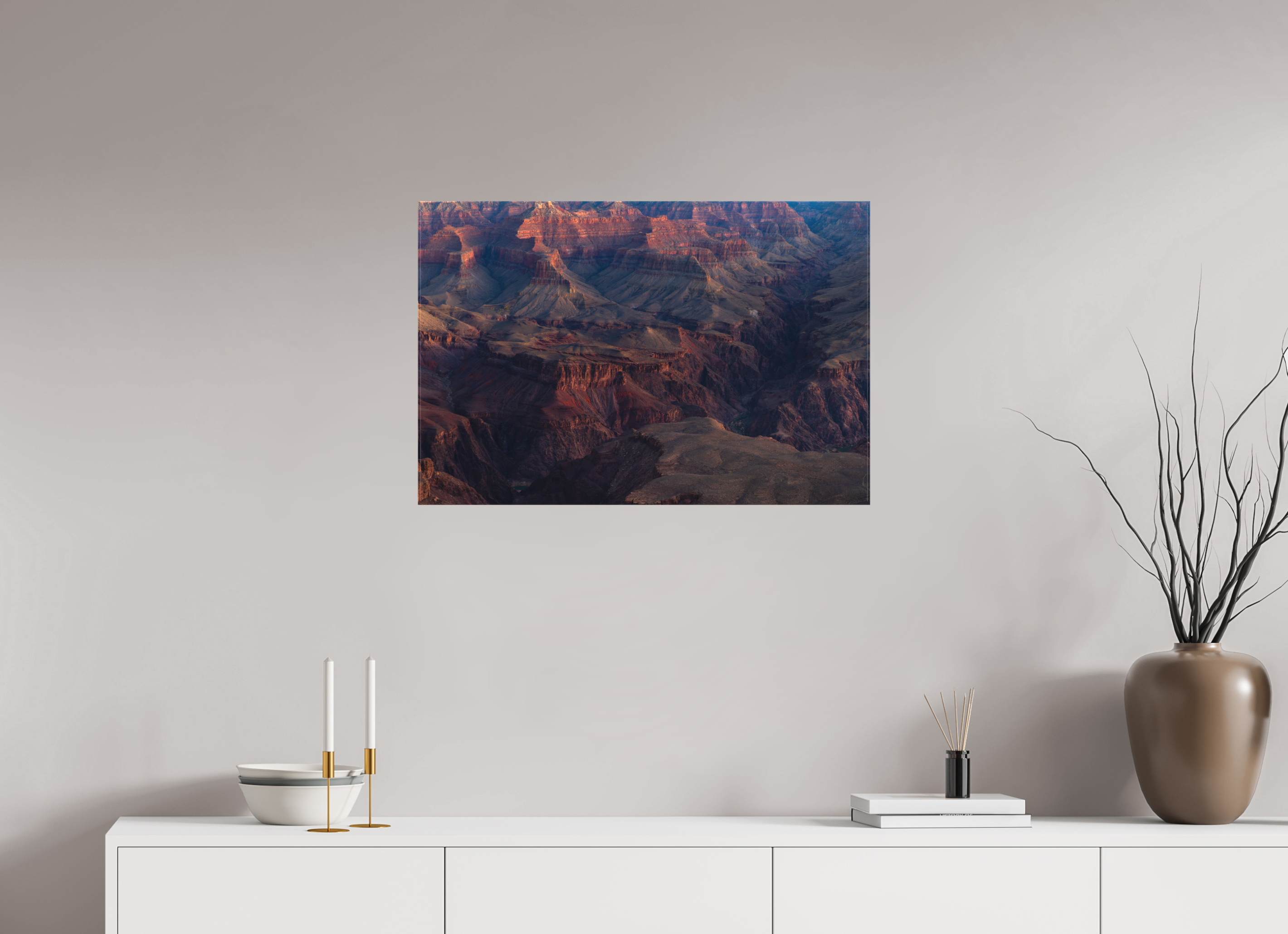 30 x 20″, Canvas Grand Canyon River View – Layered Rock Formations Fine Art Print