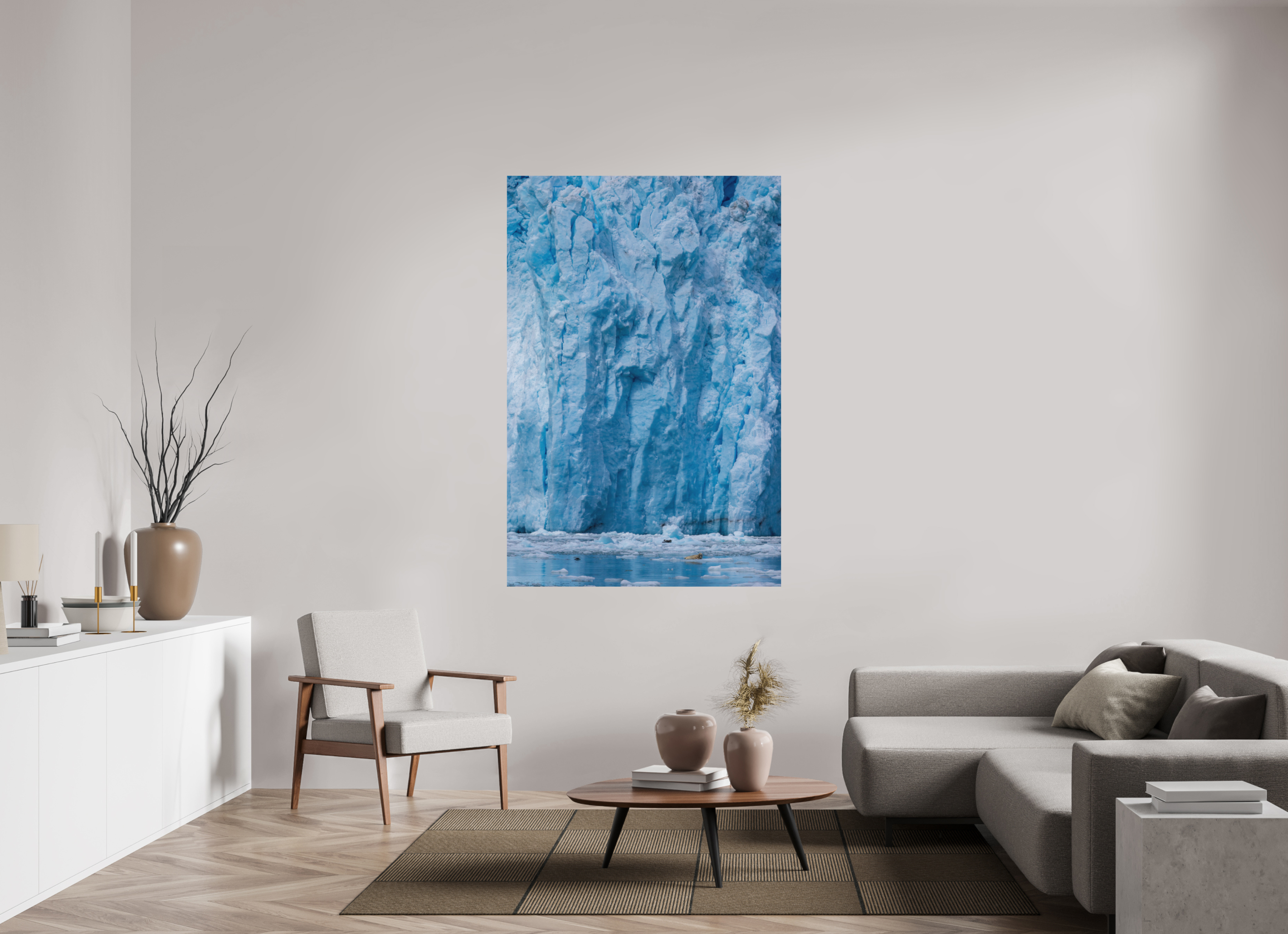 44 x 66″, Metal Ancient Ice