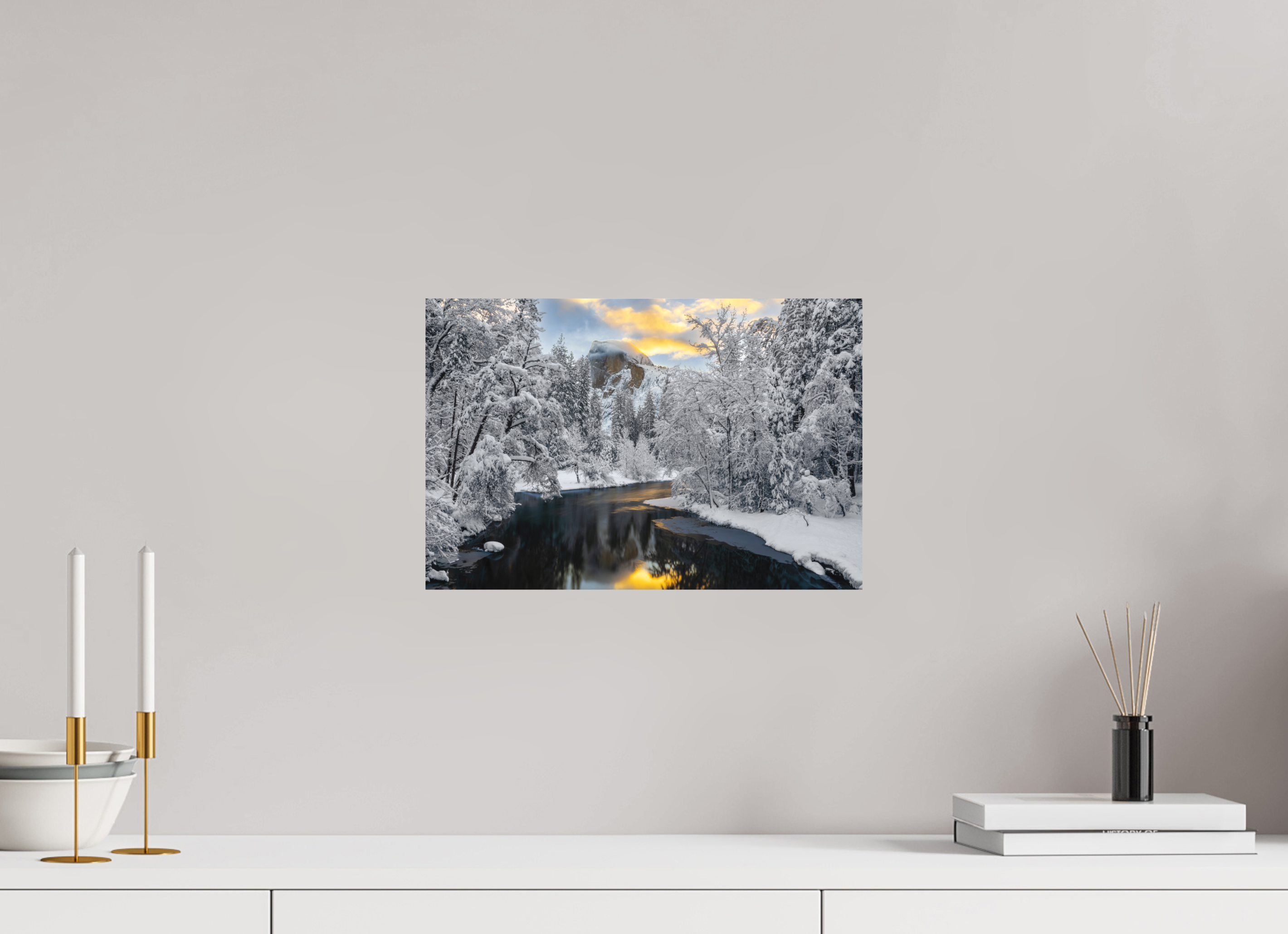 15 x 10″, Metal Half Dome at Dawn, Sentinel Bridge
