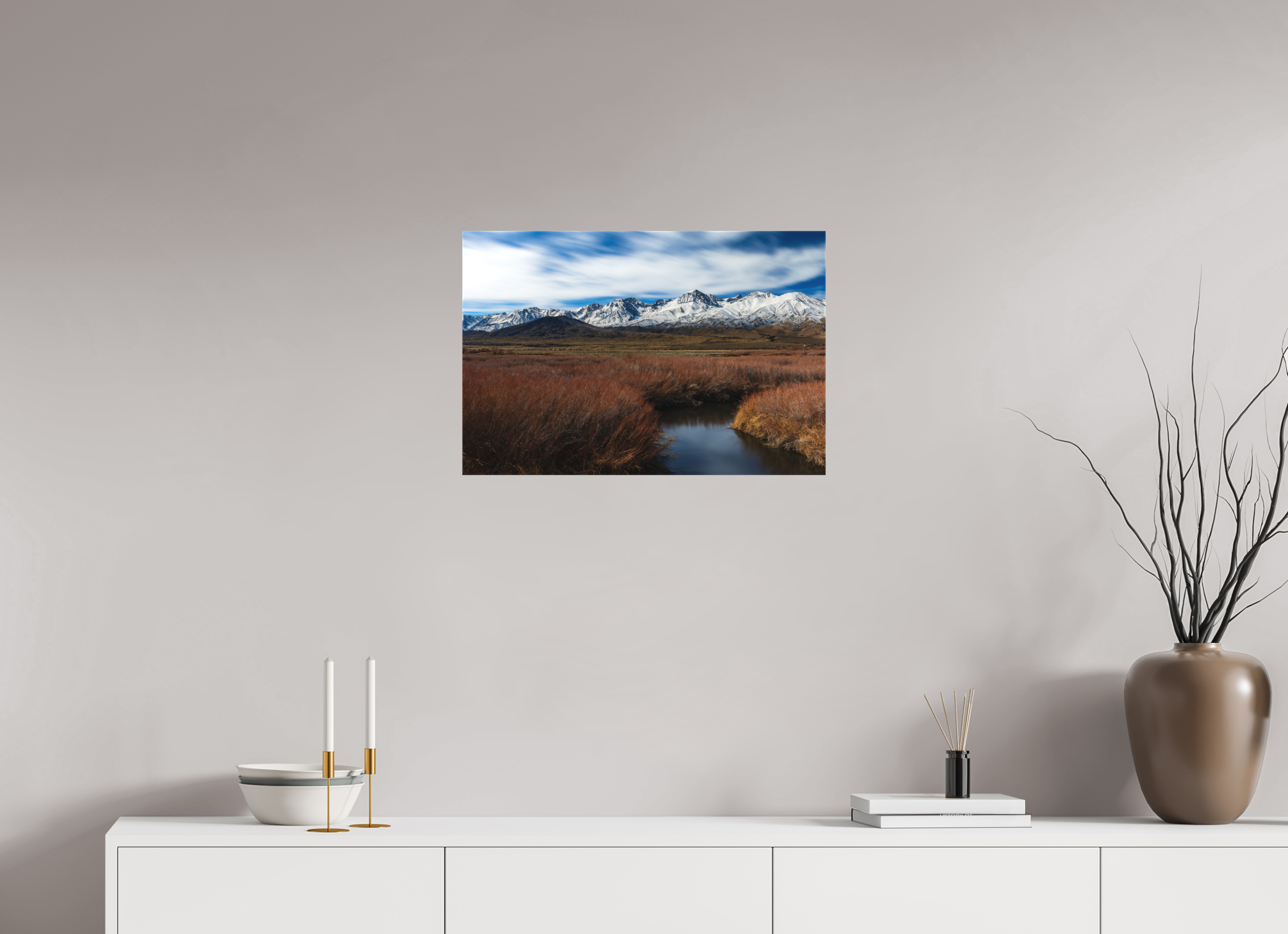 24 x 16″, Canvas Eastern Sierra Autumn, Owens River