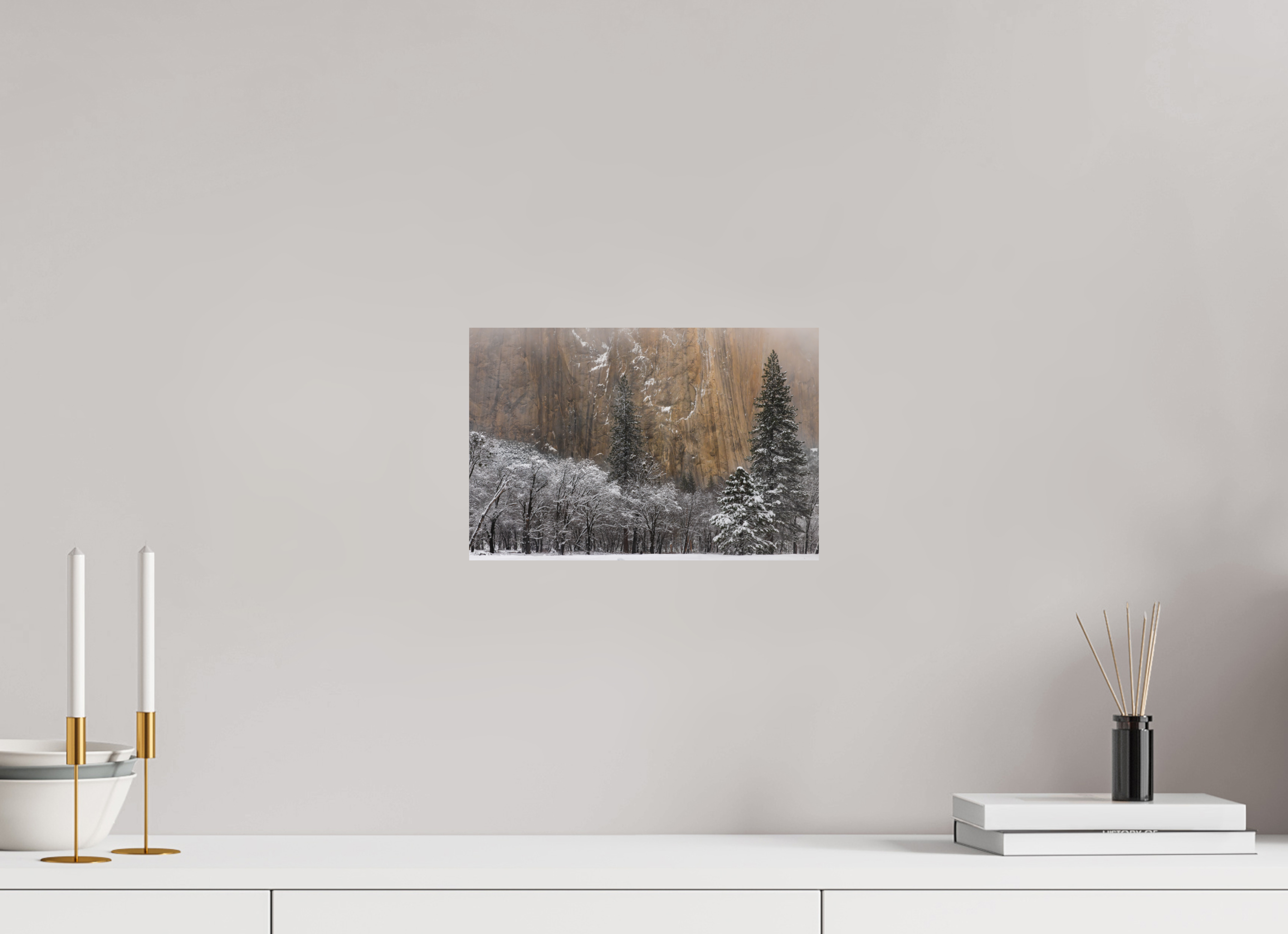 12 x 8″, Metal El Capitan in Winter, Close