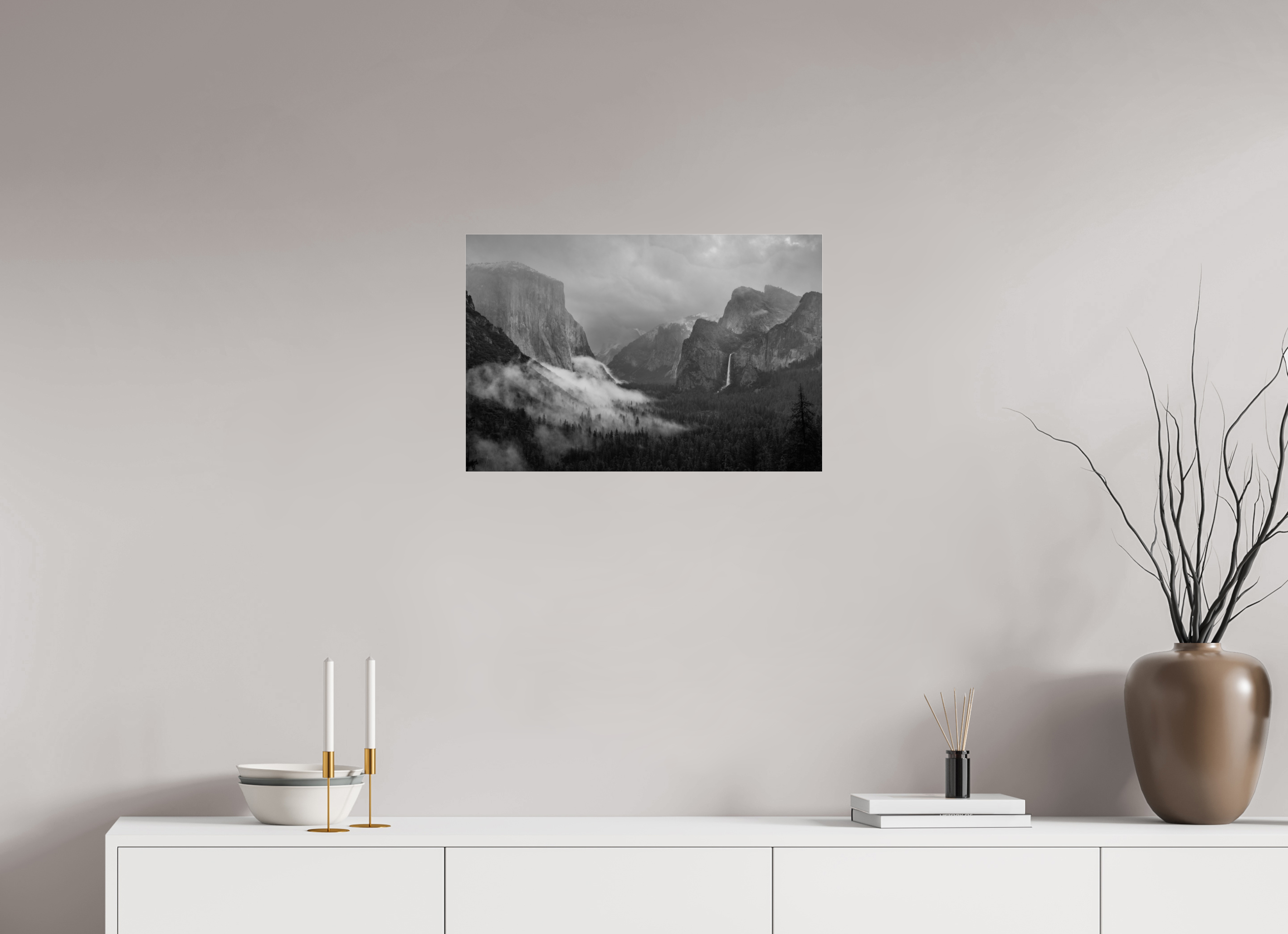 24 x 16″, acrylic Morning Mist, Yosemite Valley