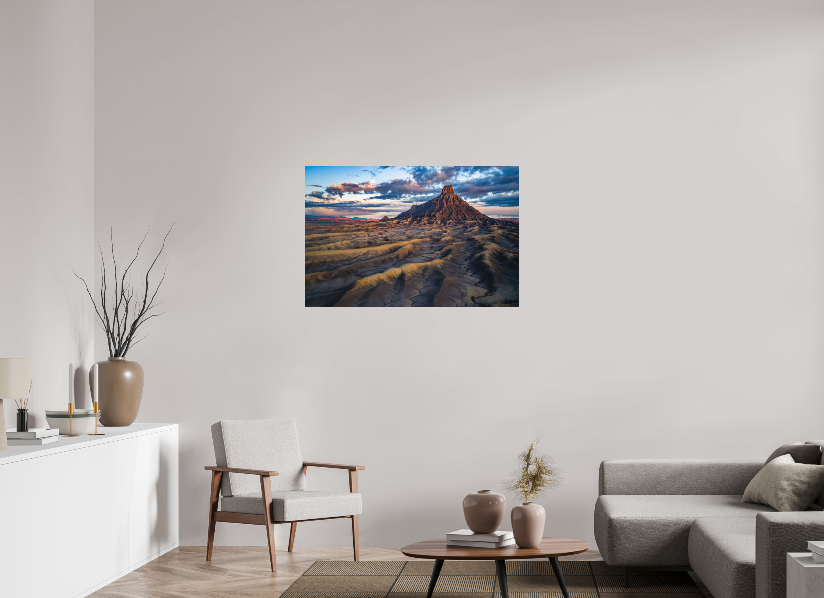 42.6 x 28″, Metal FACTORY BUTTE AT DAWN