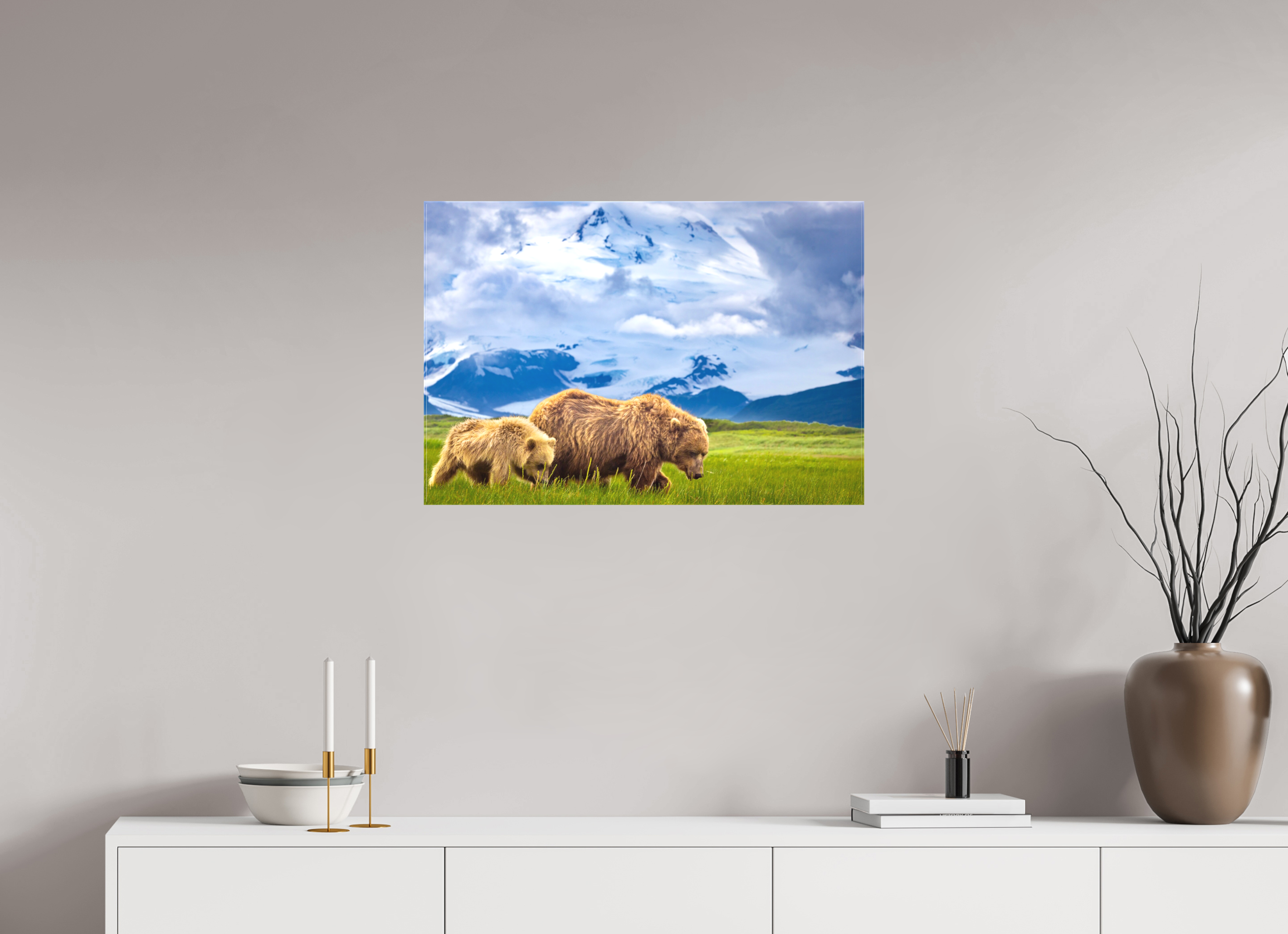 29.2 x 20″, Canvas Coastal Bears