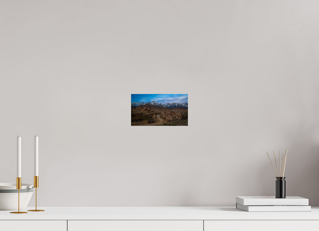 8 x 4.5″, Fine Art prints Desert Road to the Sierra