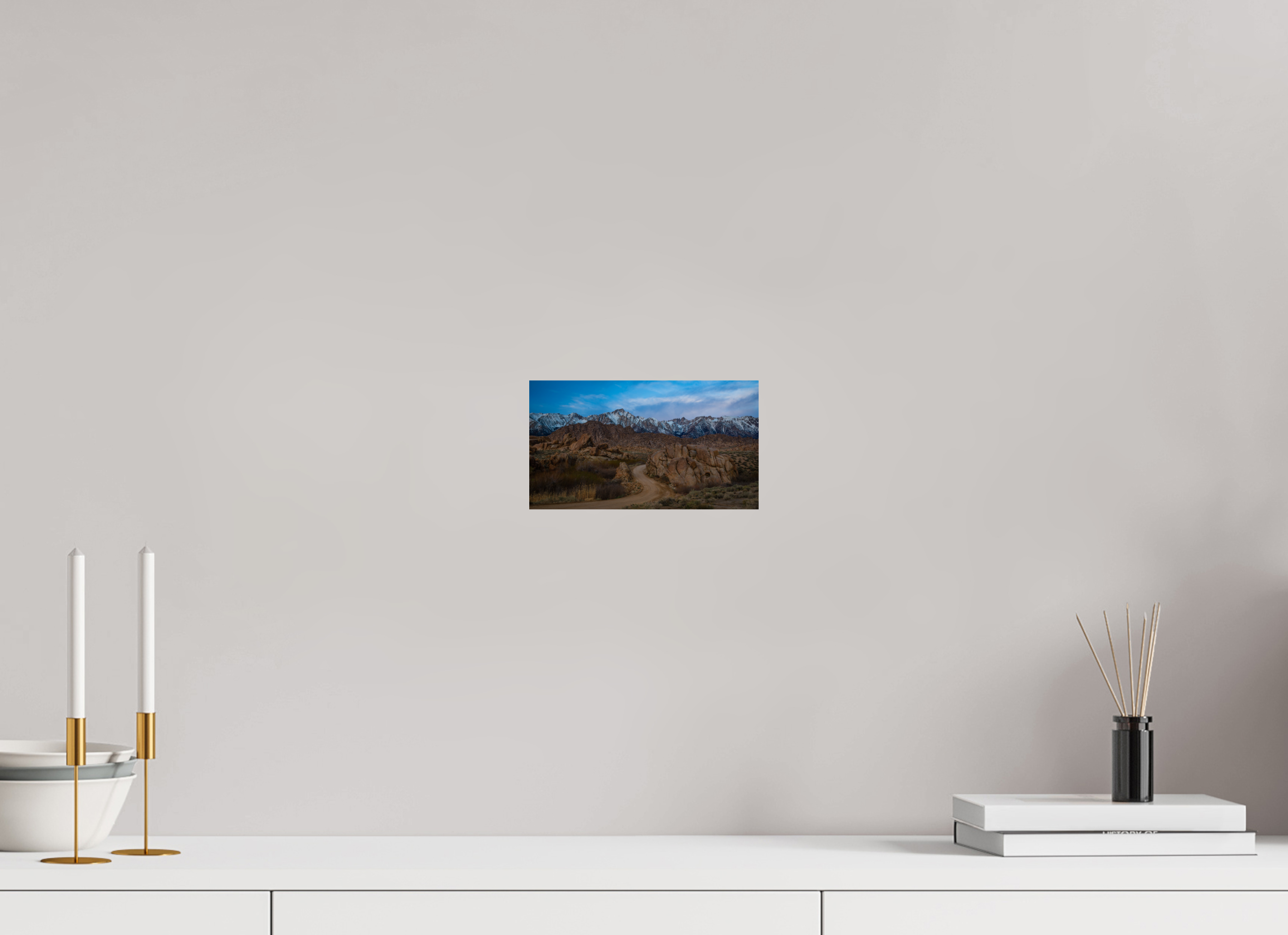 8 x 4.5″, Fine Art prints Desert Road to the Sierra