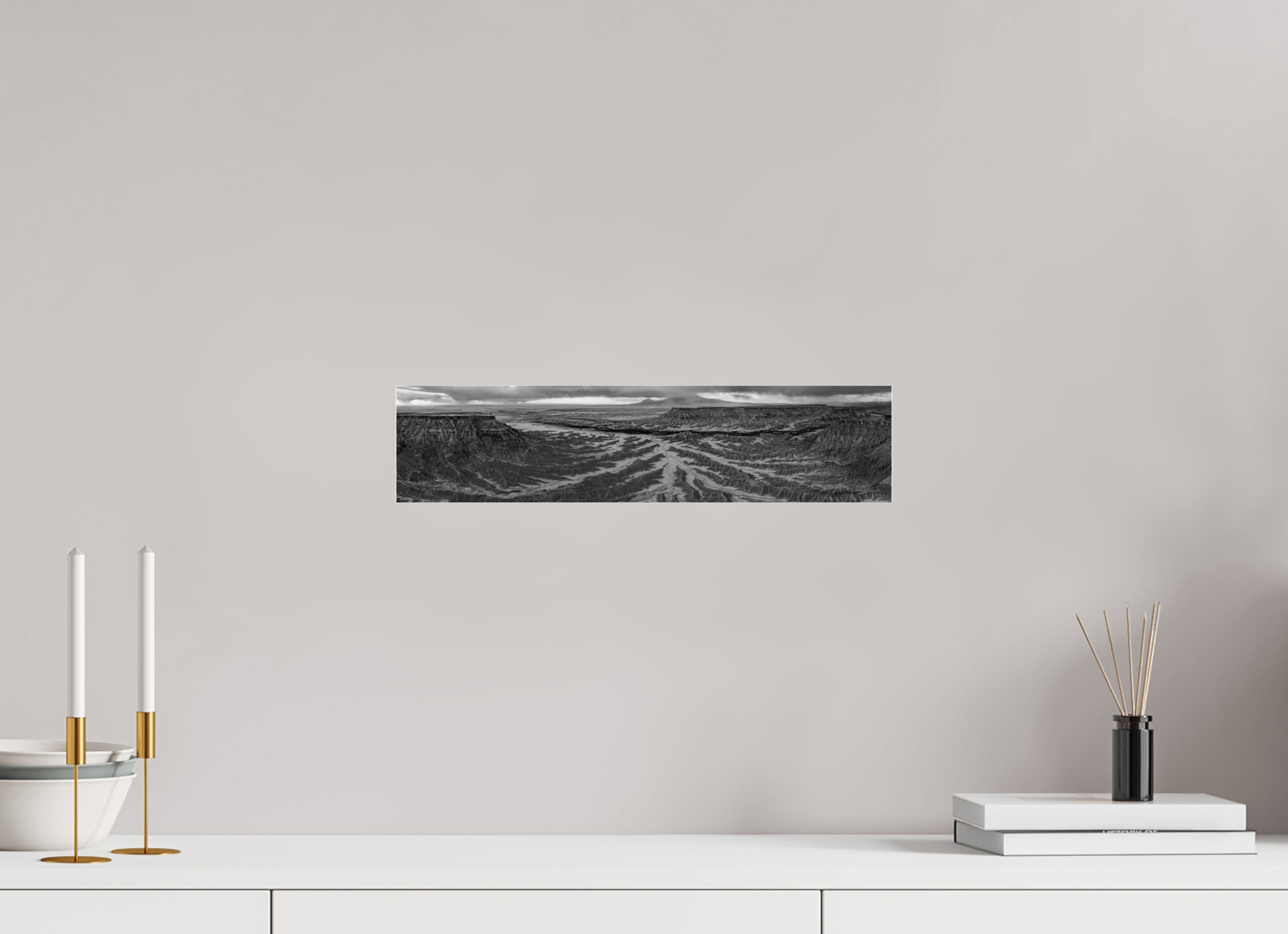 17 x 4″, acrylic AERIAL BADLANDS
