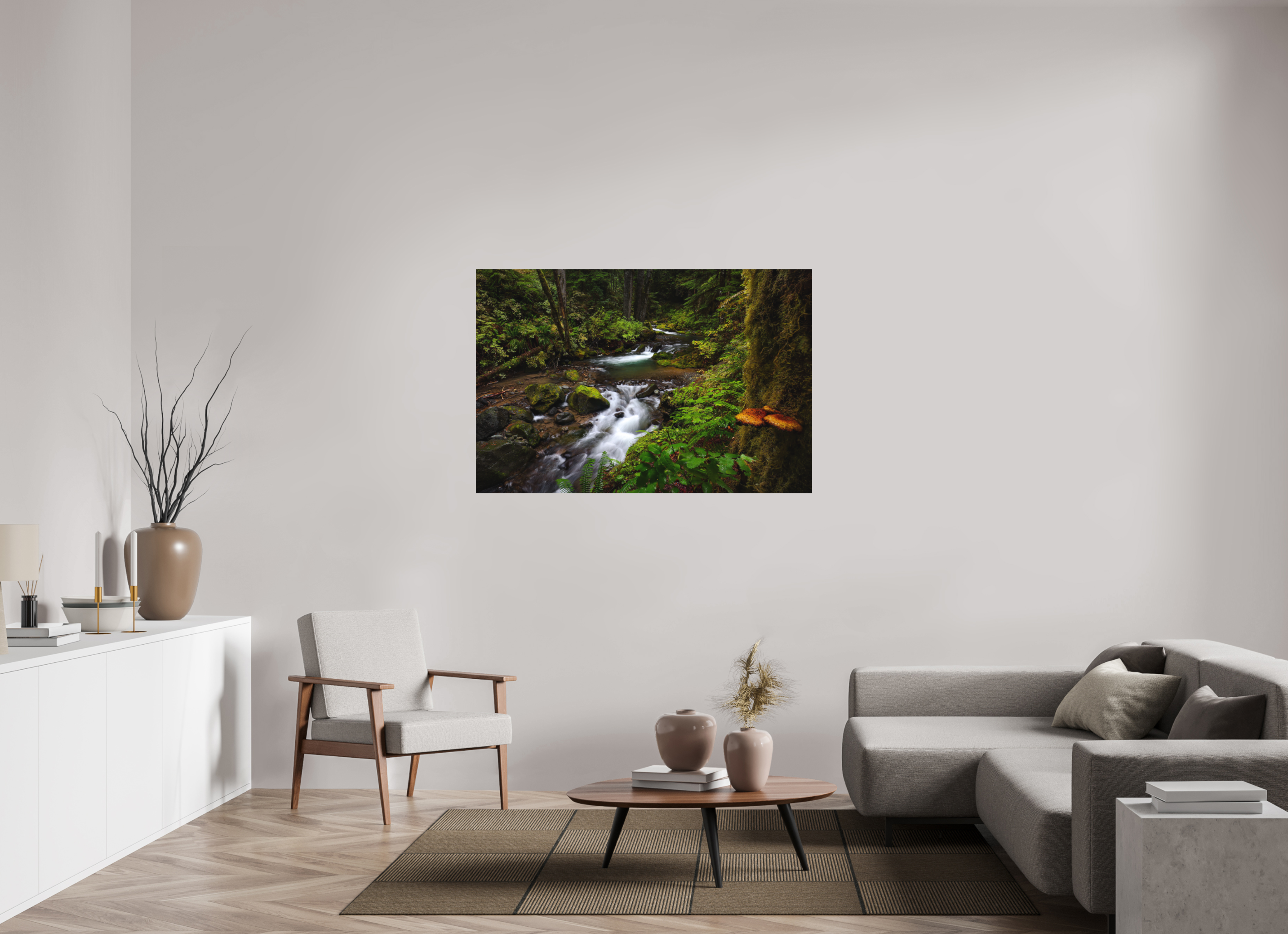 54 x 36″, Metal Forest Falls