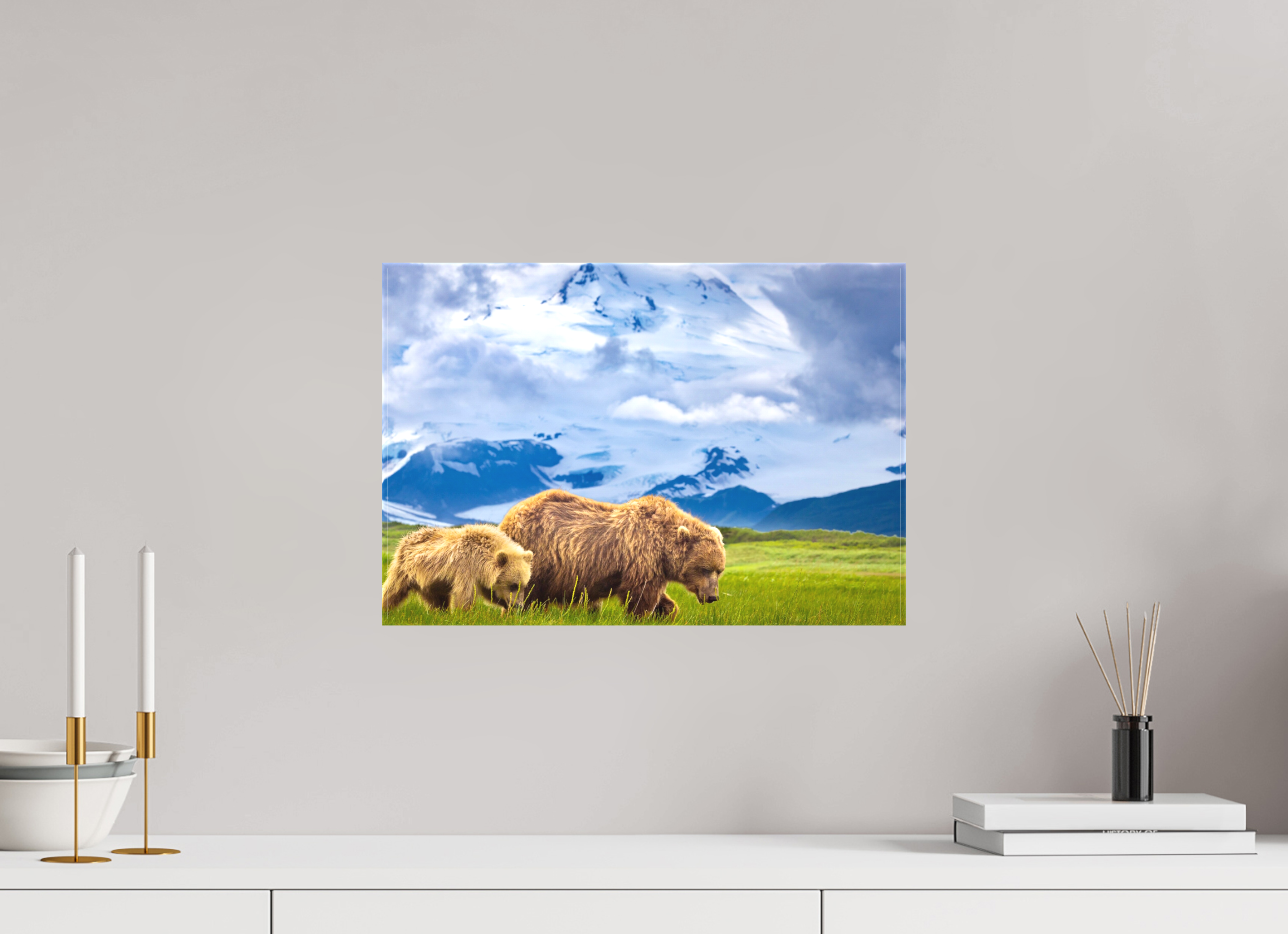 17.5 x 12″, Canvas Coastal Bears