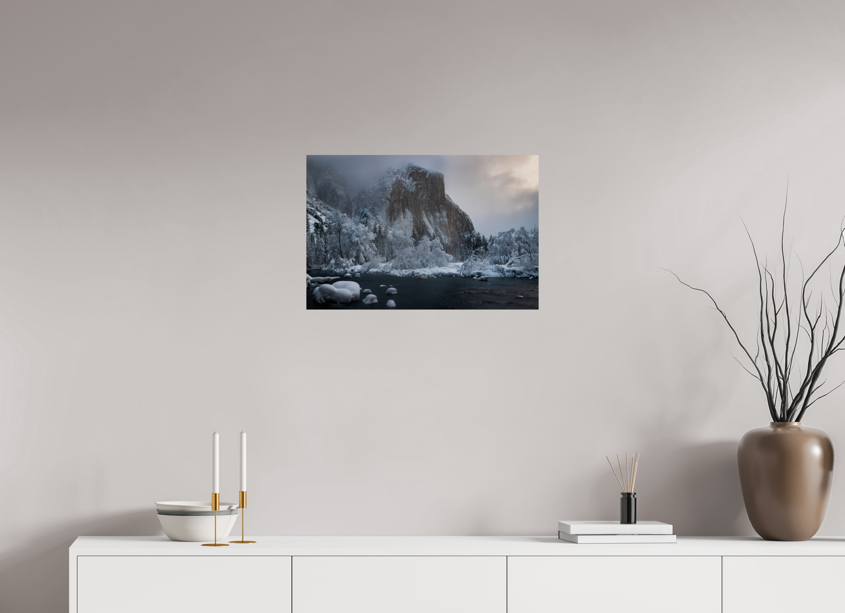 24 x 16″, Fine Art prints El Capitan in Ice and Shadow