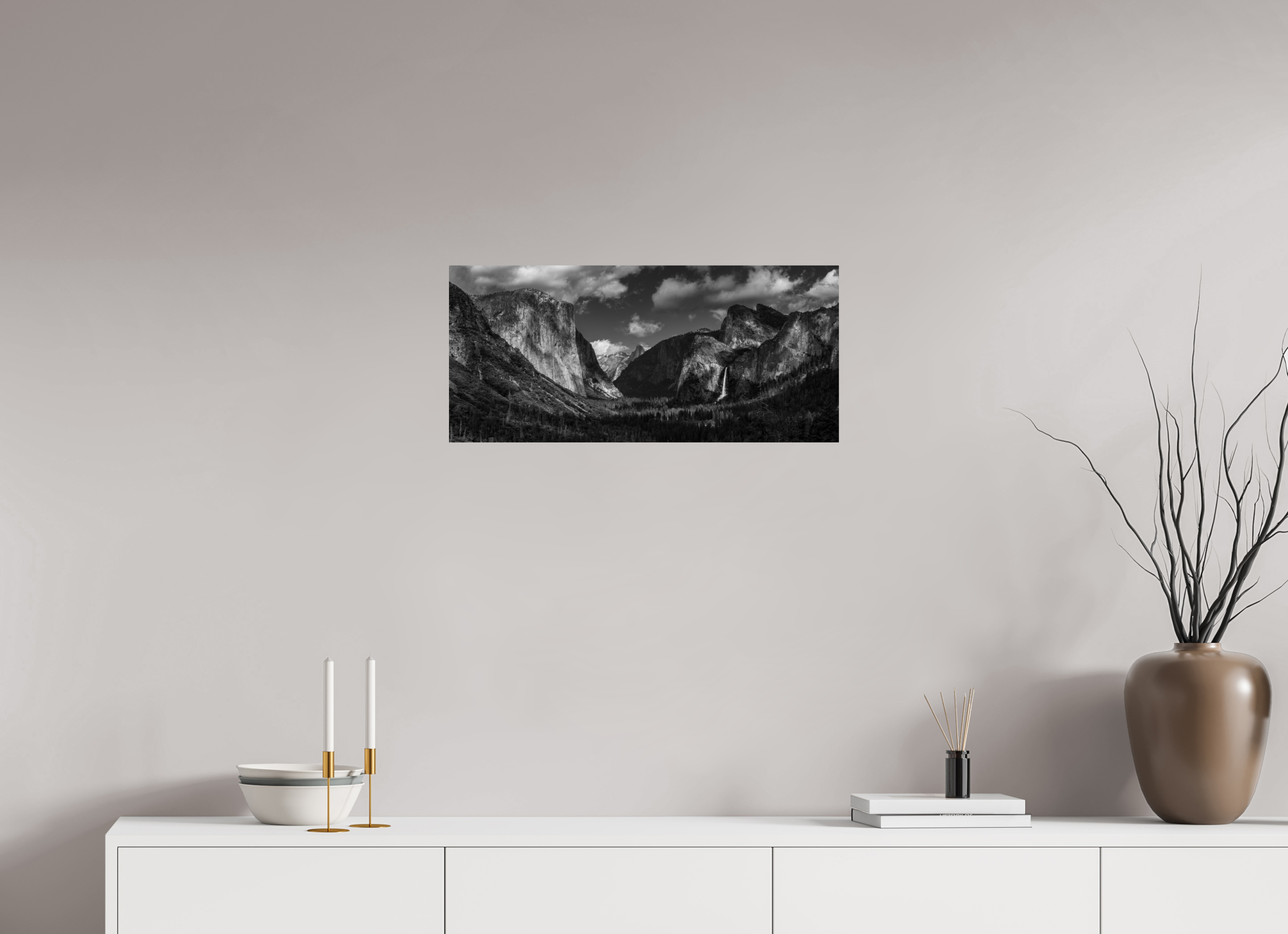 26.5 x 12″, Fine Art prints tunnel view, silver