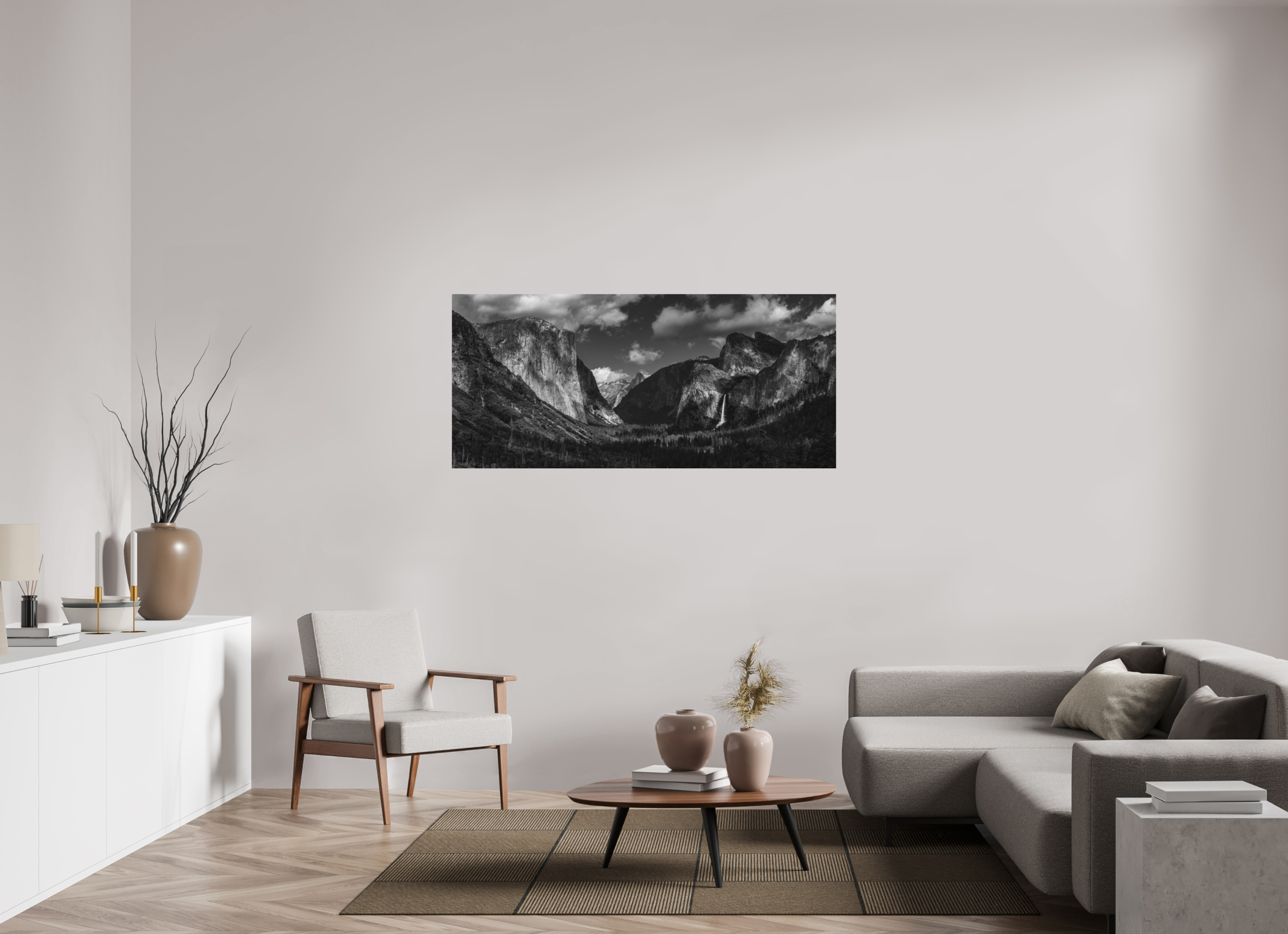 61.7 x 28″, Metal tunnel view, silver