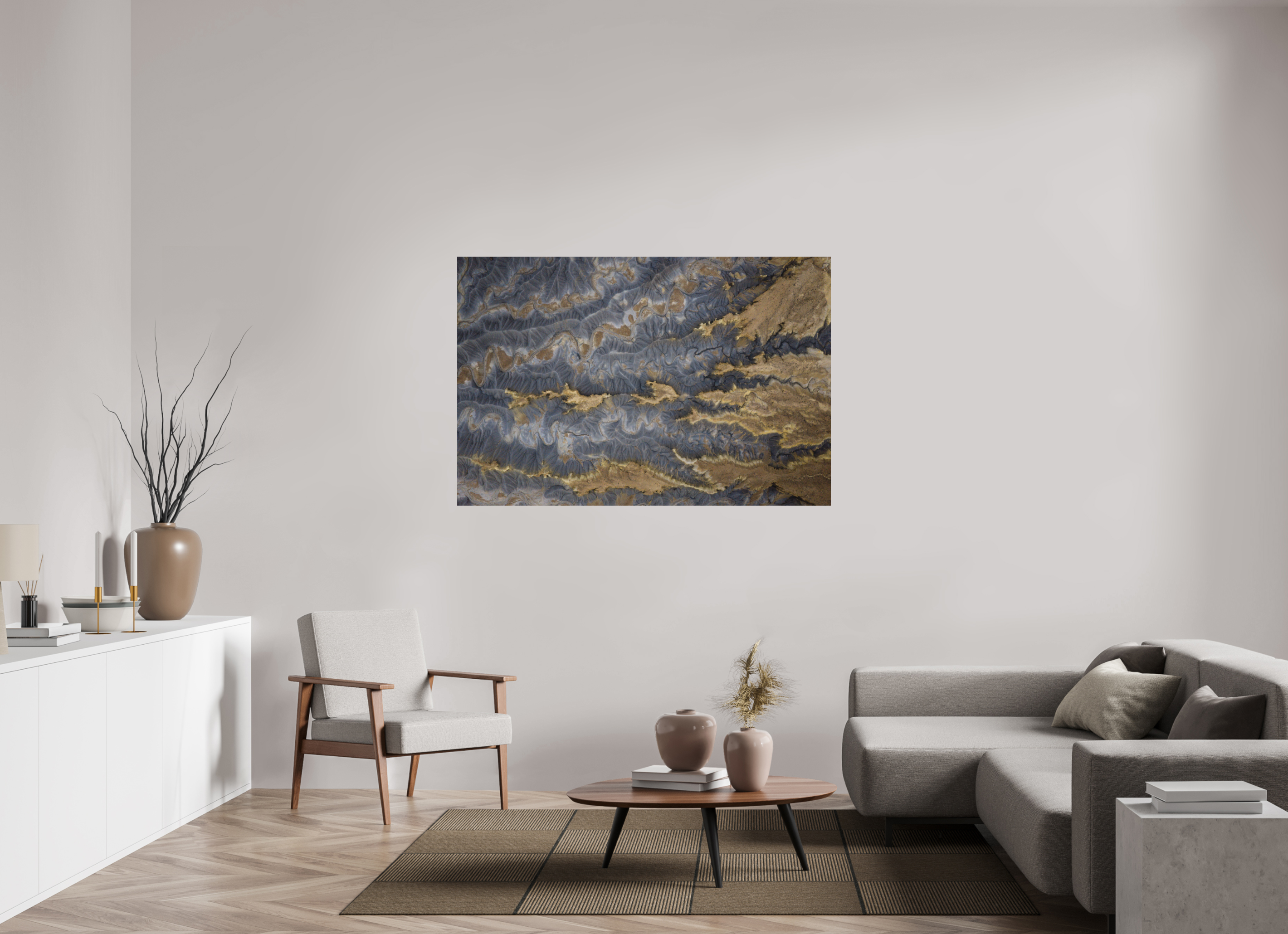 60 x 40″, Metal ERODED EARTH