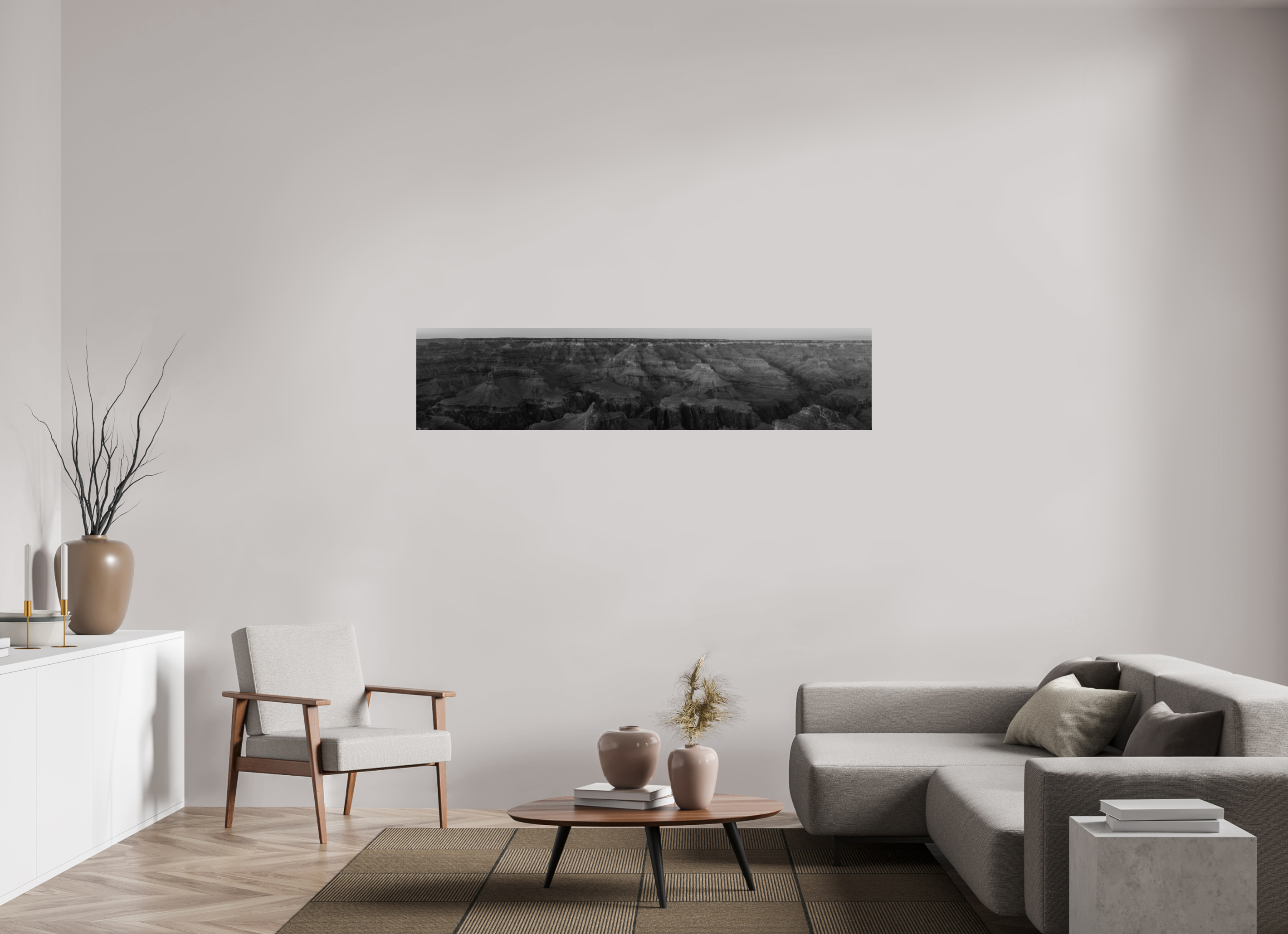 71.3 x 16″, acrylic Grand Canyon Panorama – Wide Format Sunset Photography Print
