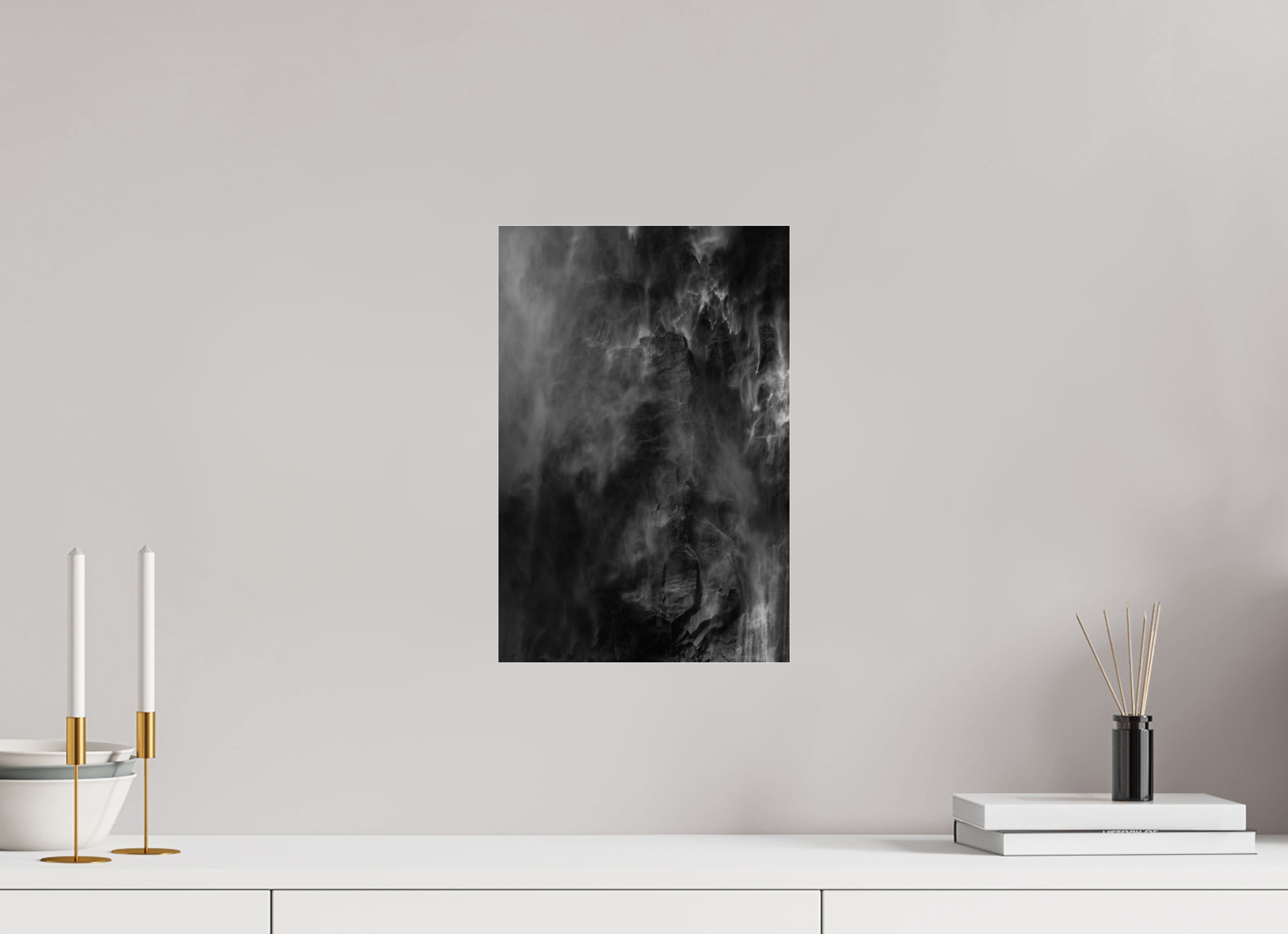10 x 15″, acrylic Rock and Veil