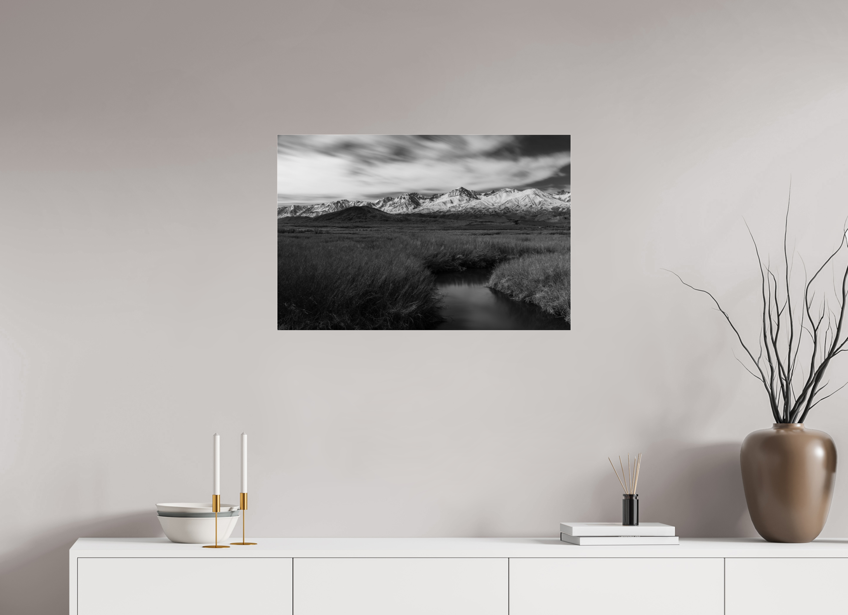 30 x 20″, acrylic Eastern Sierra Autumn, Owens River