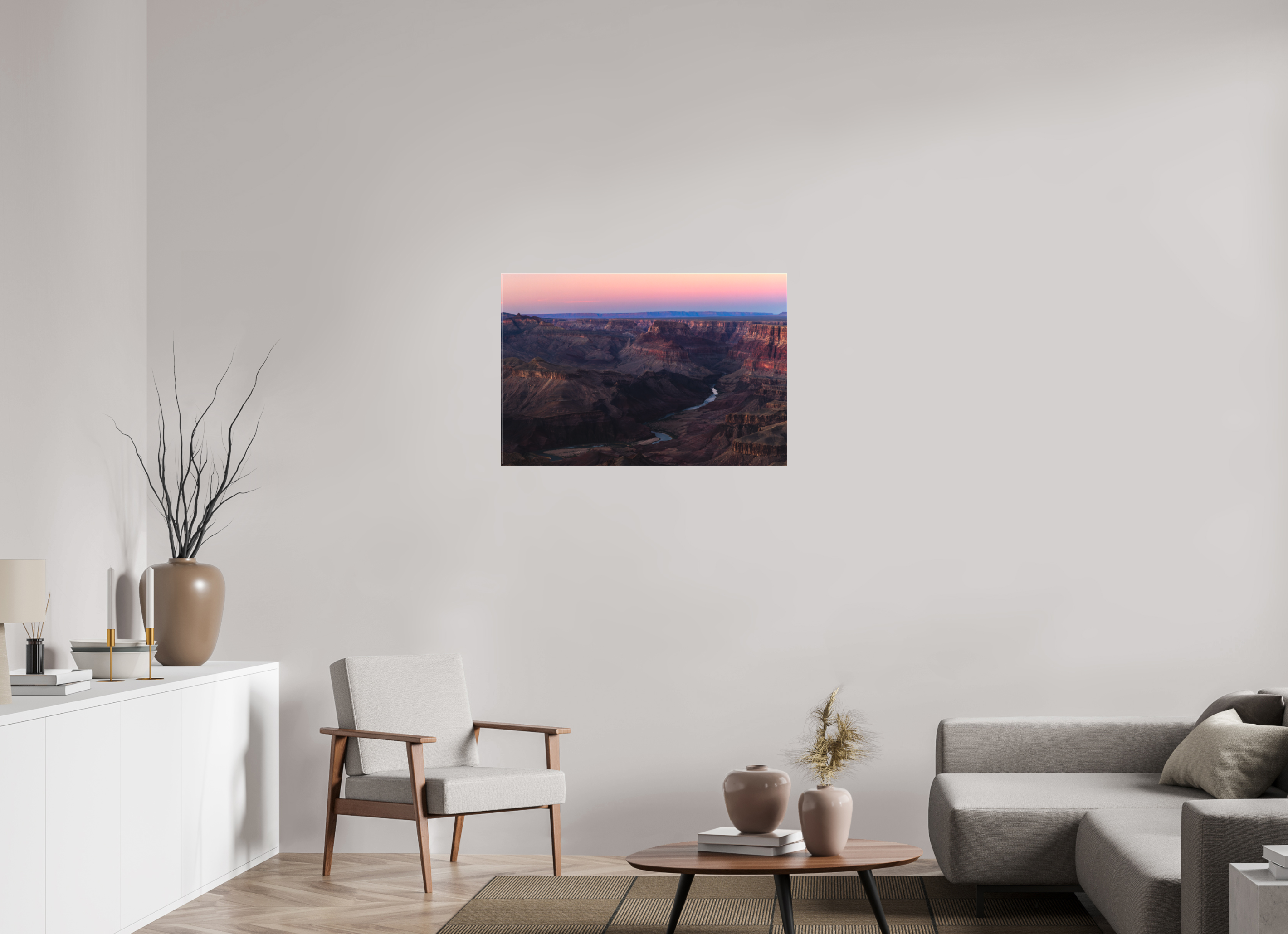 36 x 24″, Canvas Grand Canyon River View – Layered Rock Formations Fine Art Print
