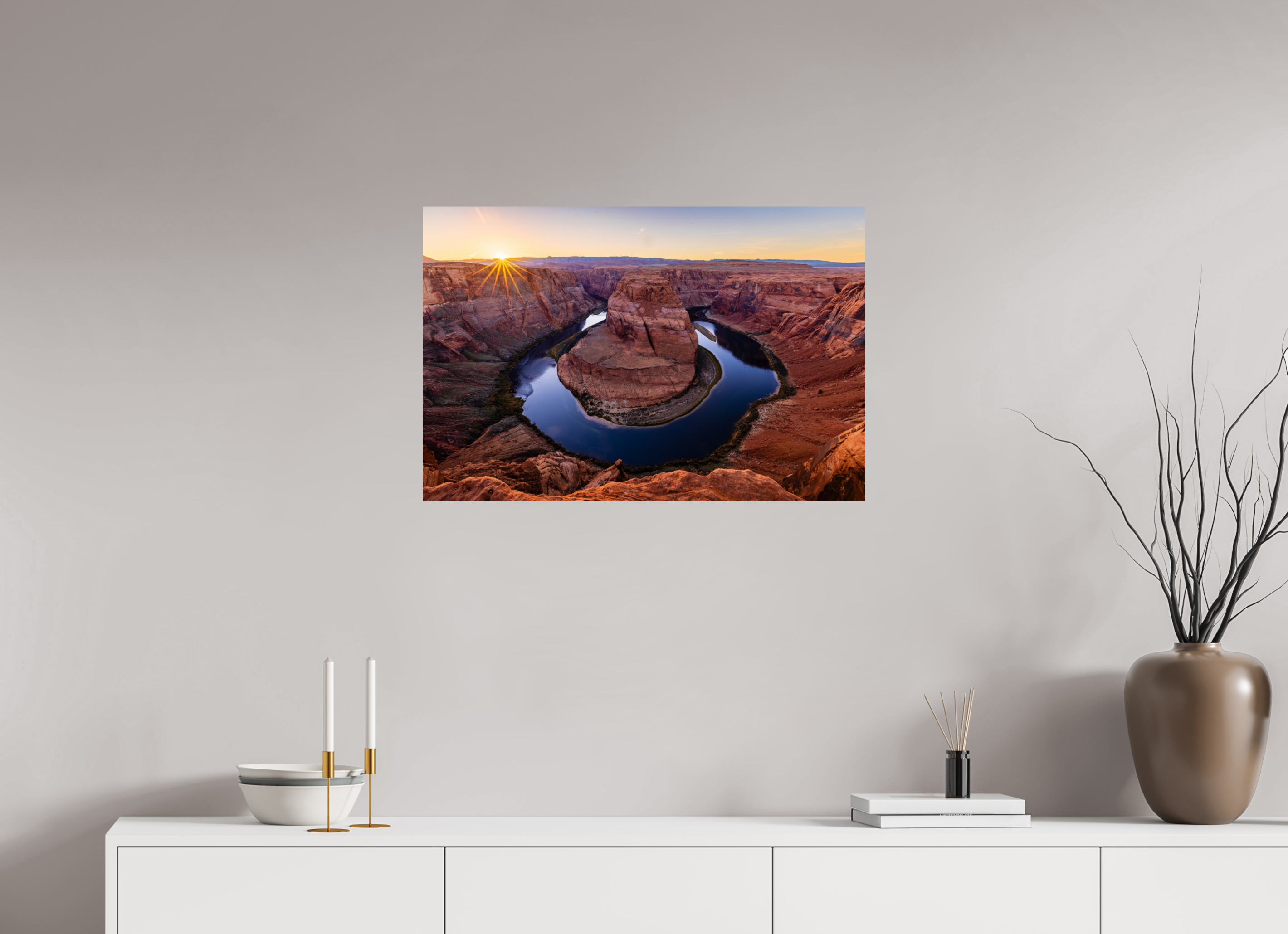 30 x 20″, Fine Art prints Horseshoe Bend at Sunset — Colorado River, Page, Arizona