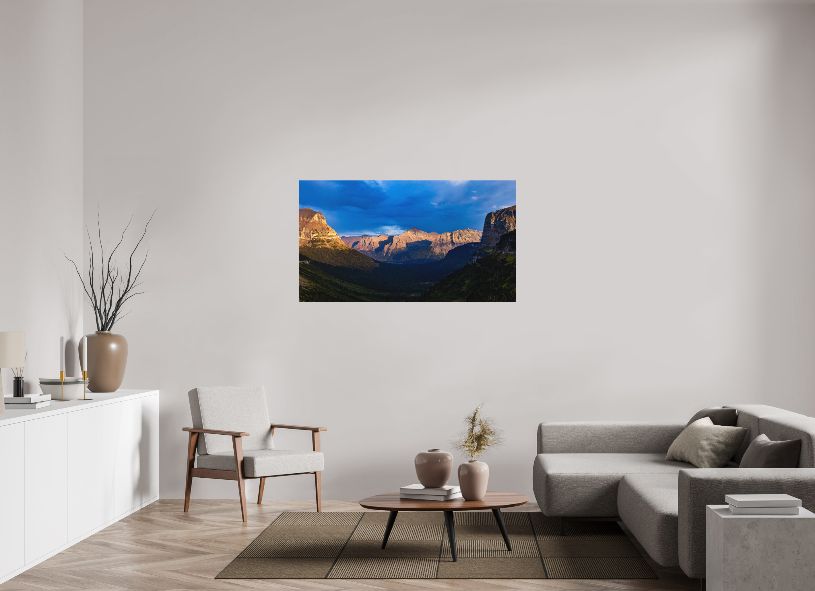 55 x 30.9″, Metal Autumn in Glacier