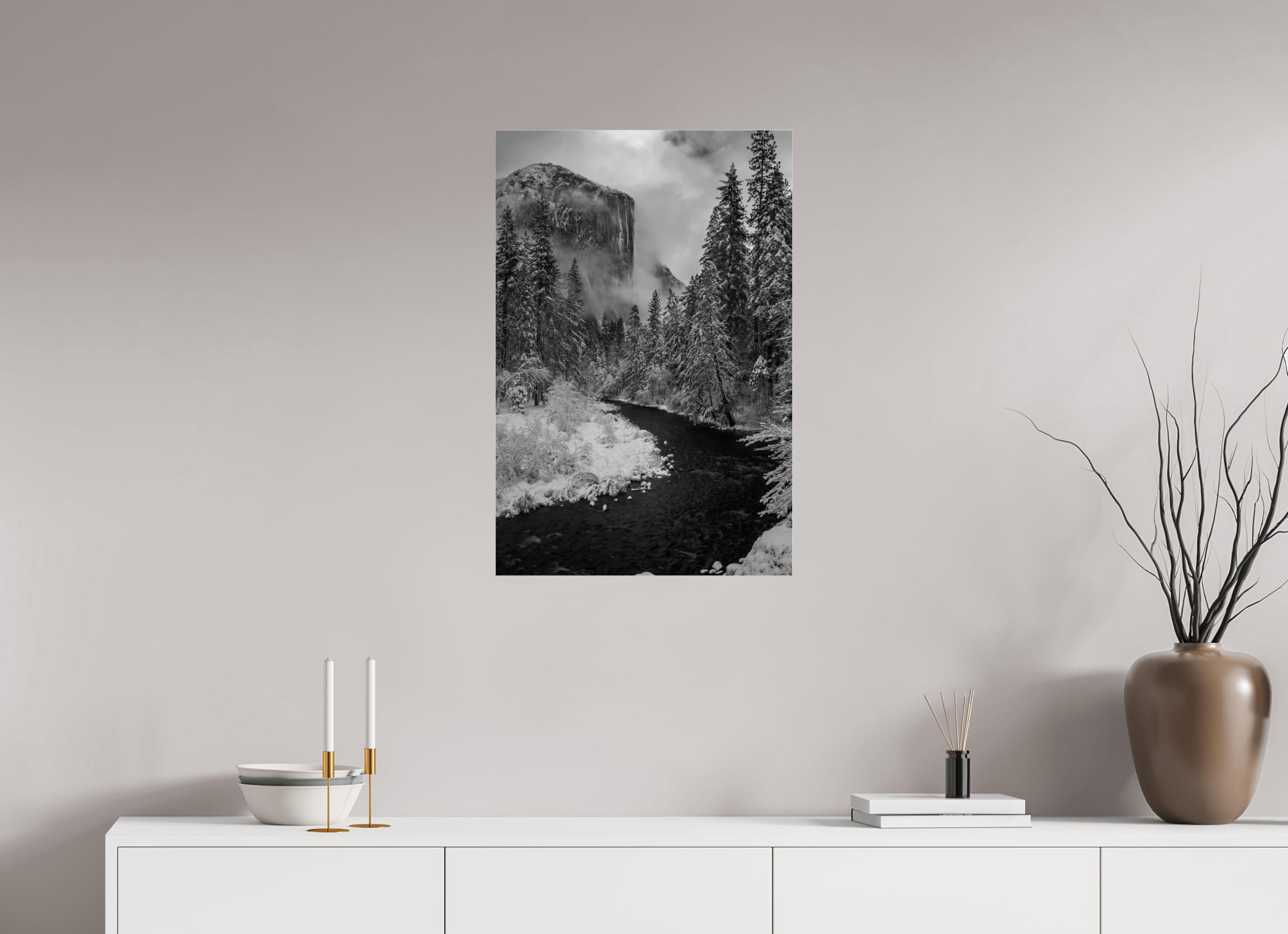 20 x 30″, acrylic El Capitan and the Merced, After the Storm