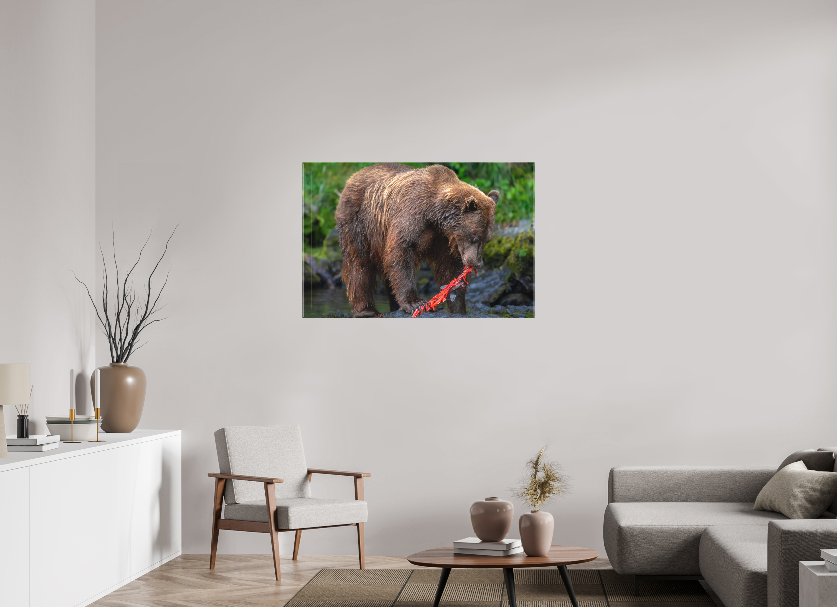 45 x 30″, Canvas First Light Salmon