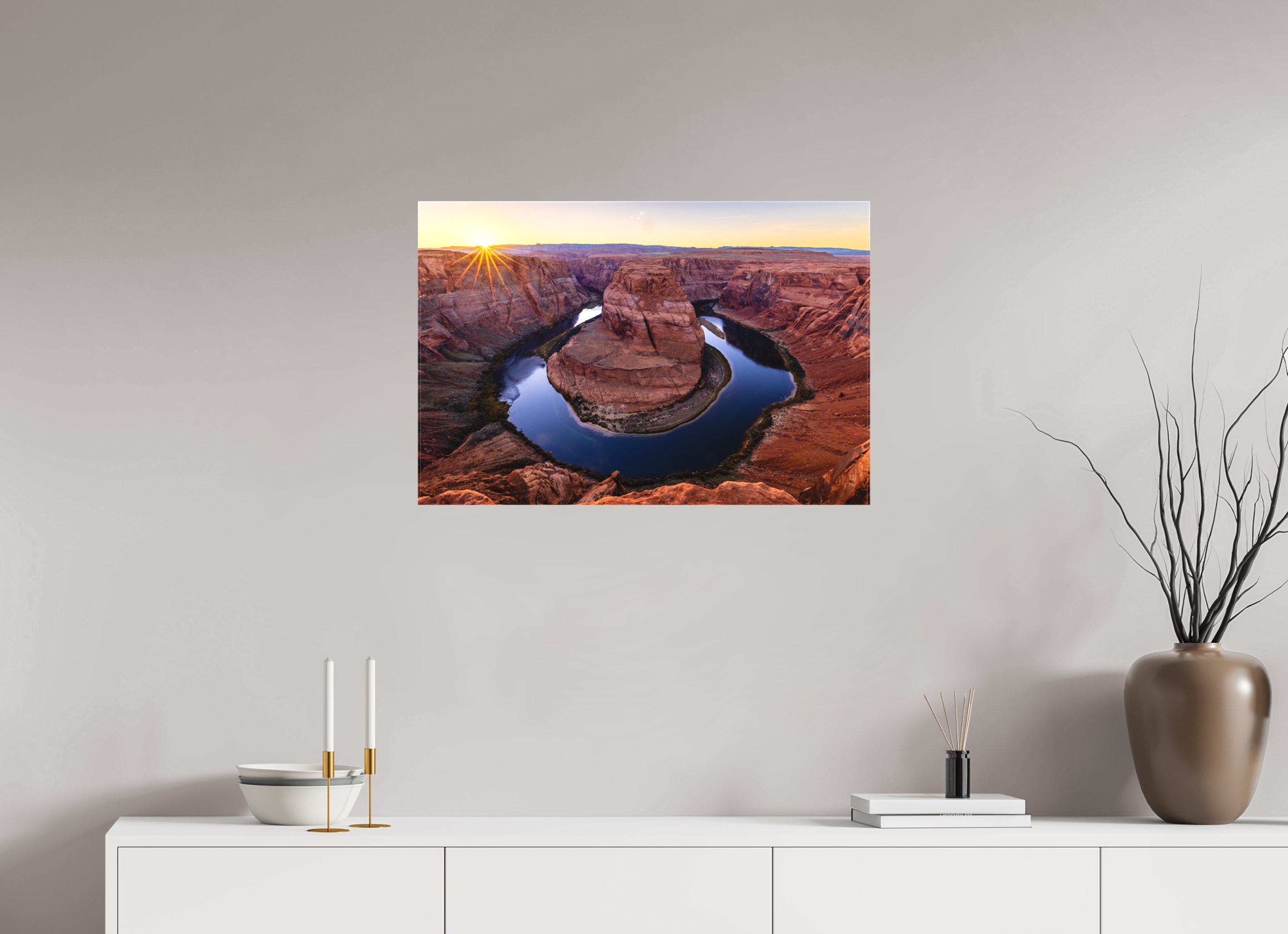 30 x 20″, Canvas Horseshoe Bend at Sunset — Colorado River, Page, Arizona