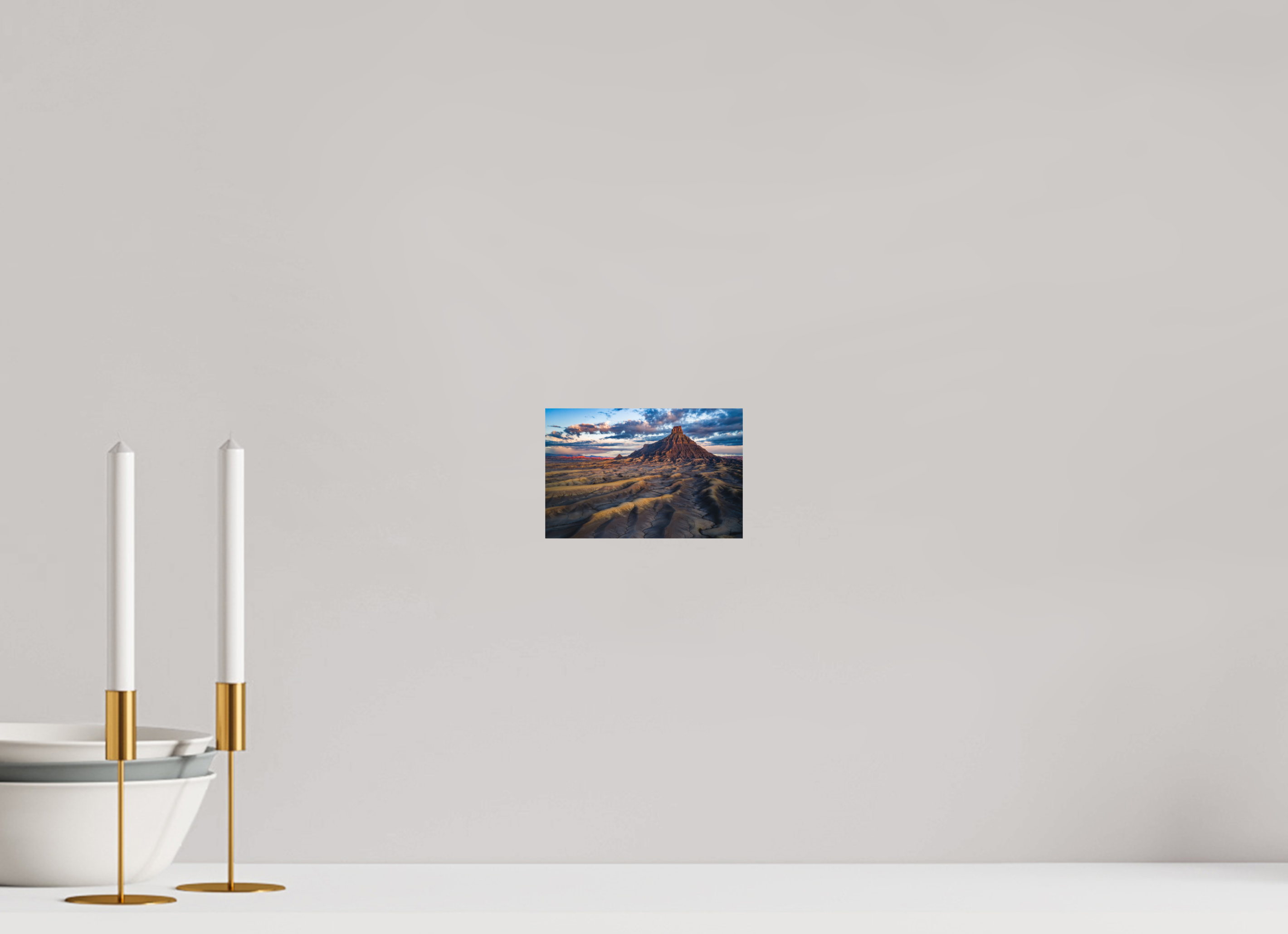 6.1 x 4″, Metal FACTORY BUTTE AT DAWN