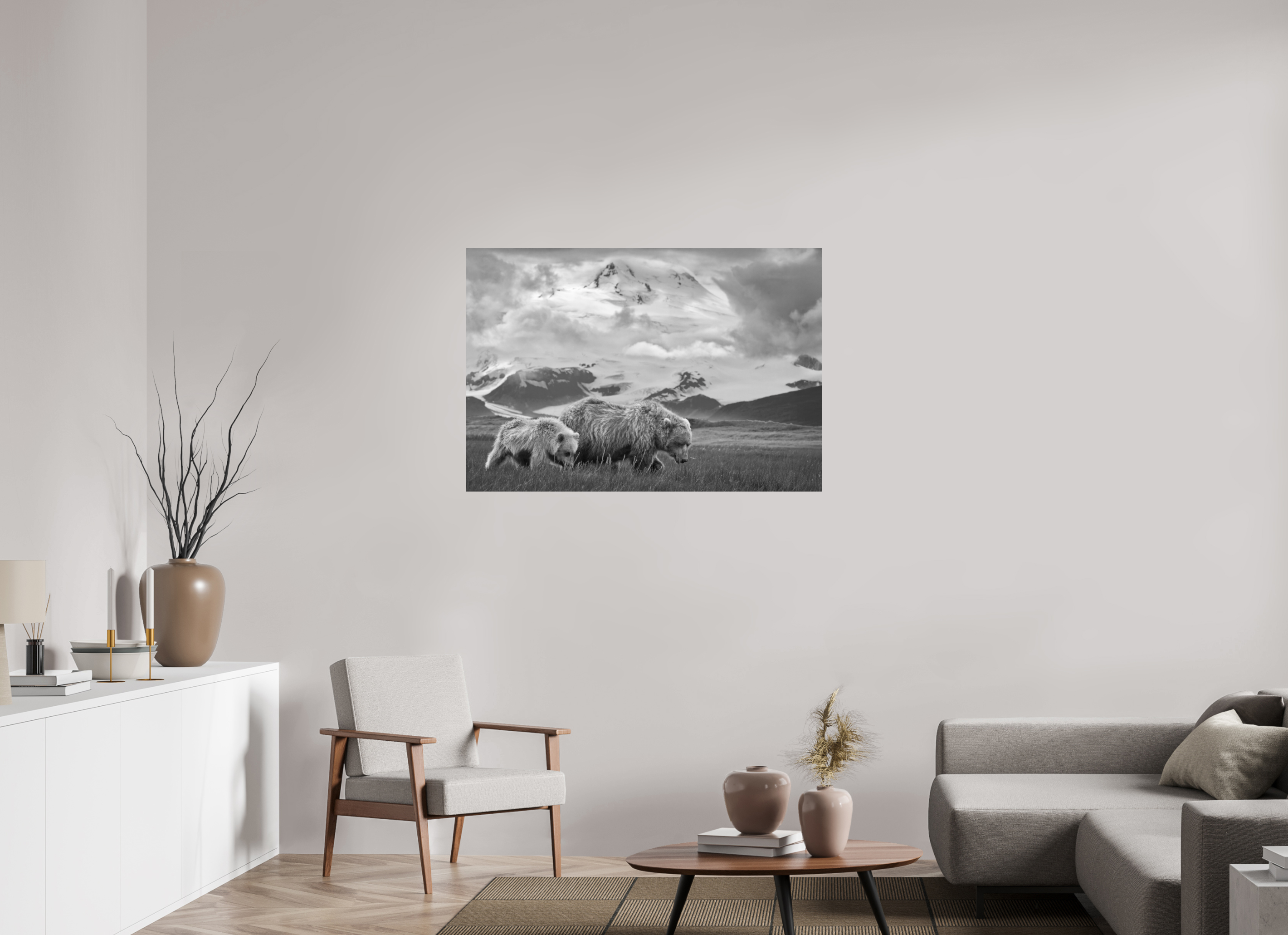 45.3 x 31″, acrylic Coastal Bears