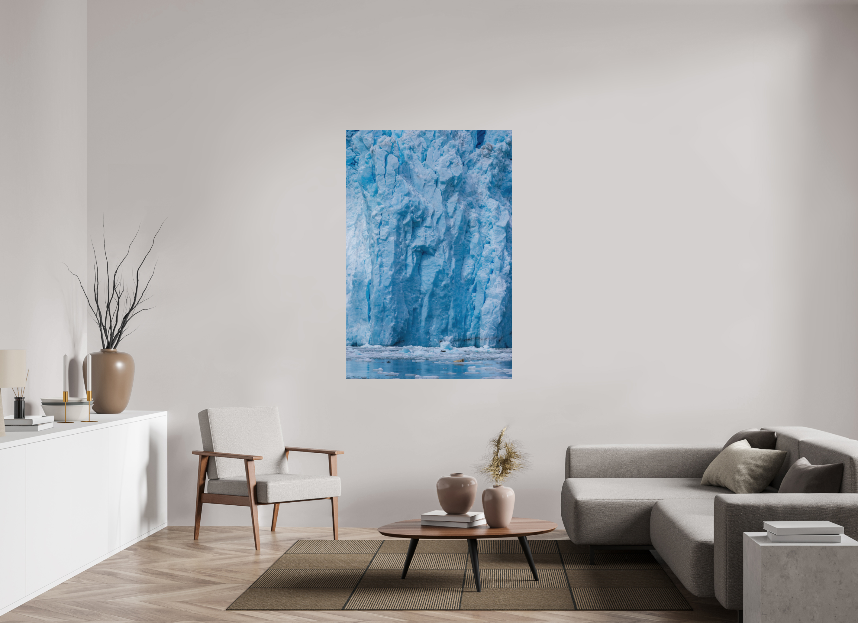 40 x 60″, Metal Ancient Ice