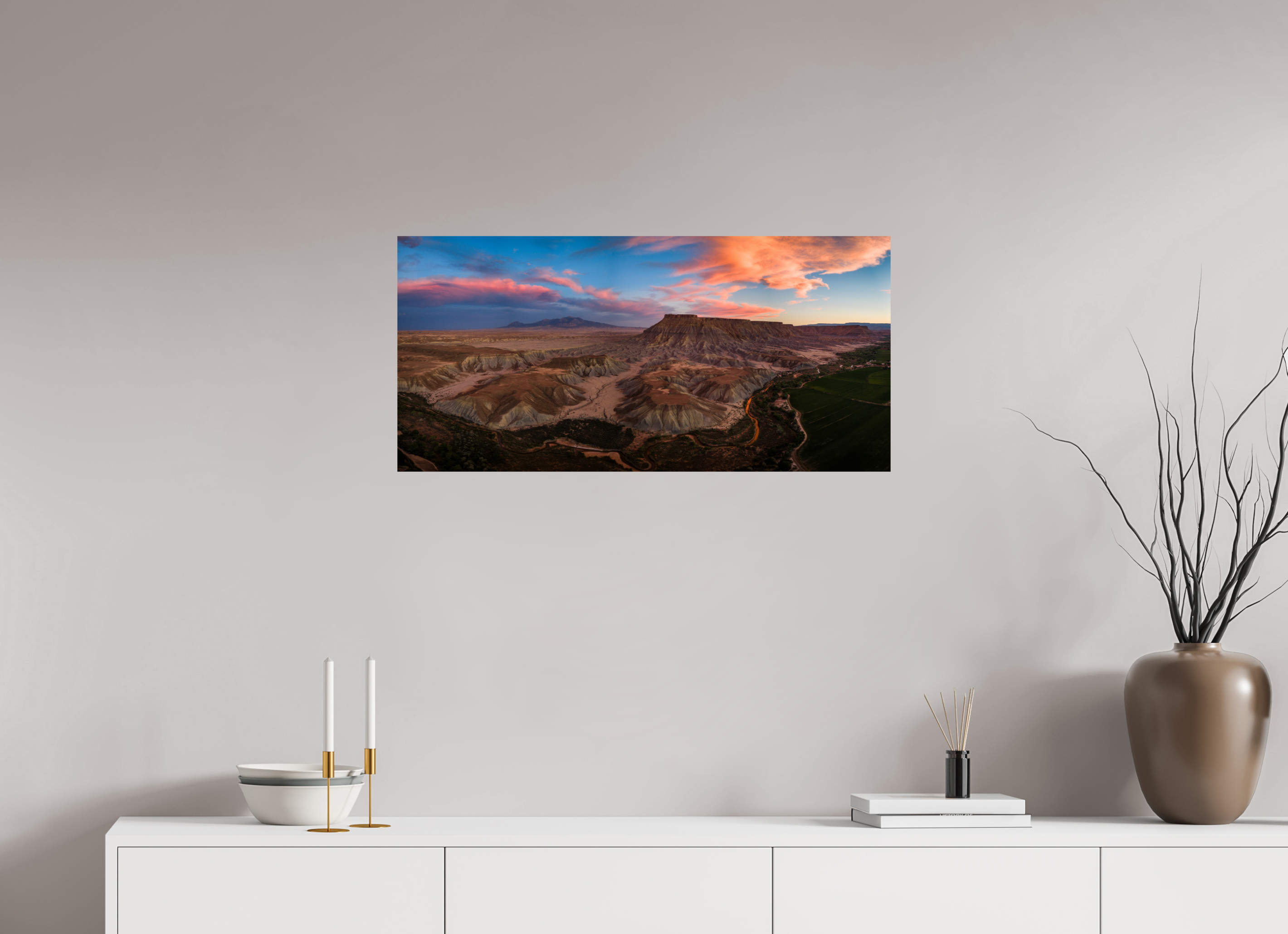 33.5 x 16″, Fine Art prints Last Light of the Badlands