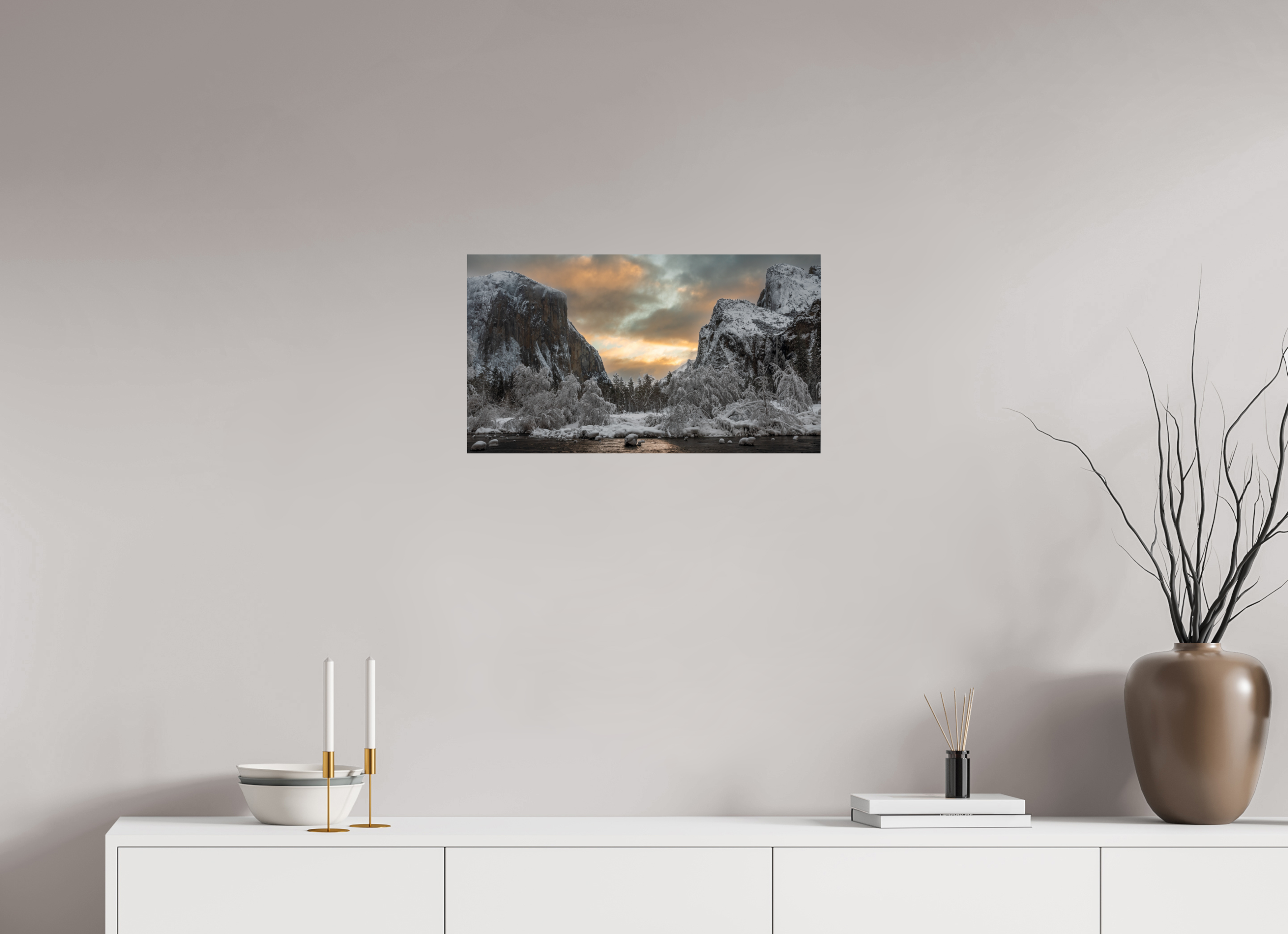 24 x 13.5″, Fine Art prints Tunnel View After the Storm